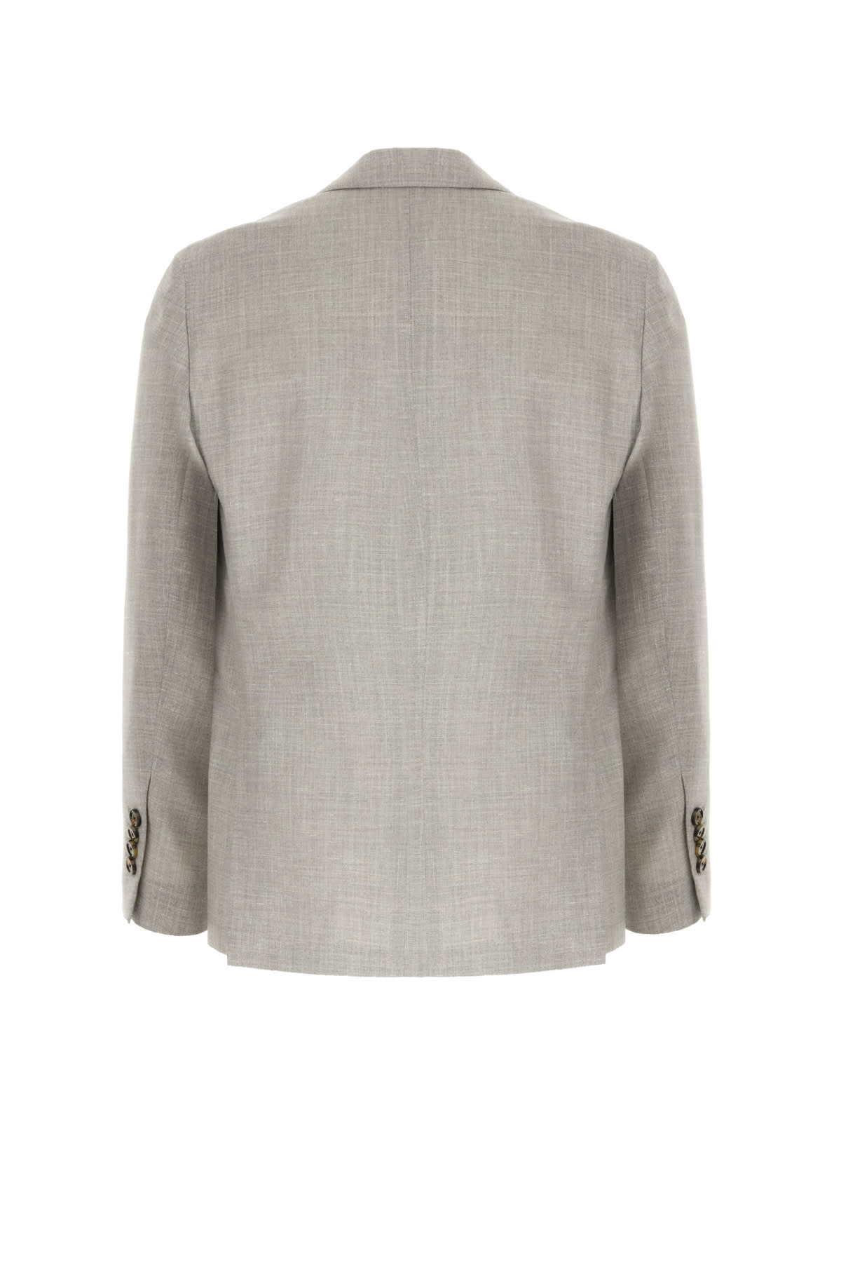 Lardini Melange Grey Wool Blend Suits In Salvia