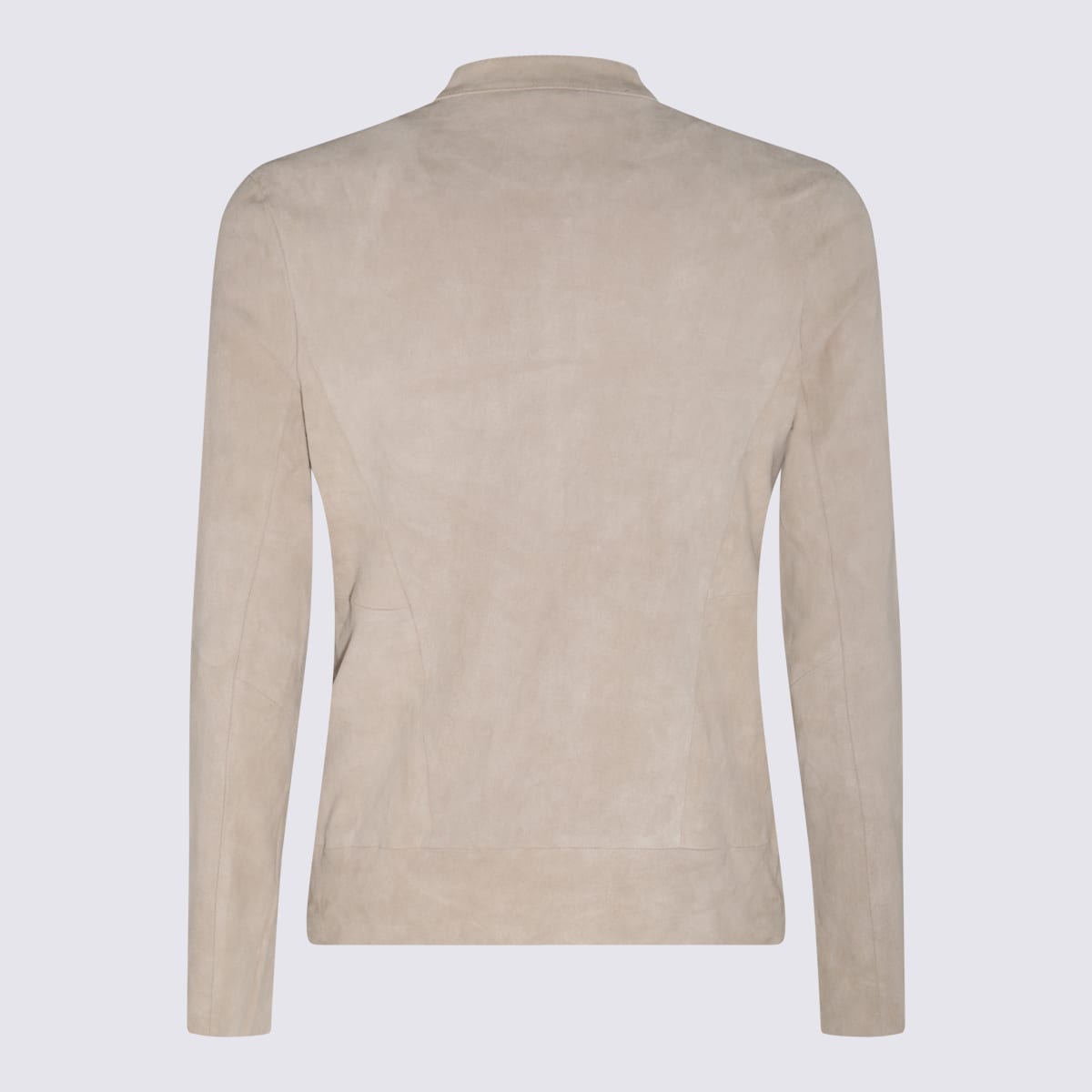 Shop Giorgio Brato Chalk White Leather Jacket