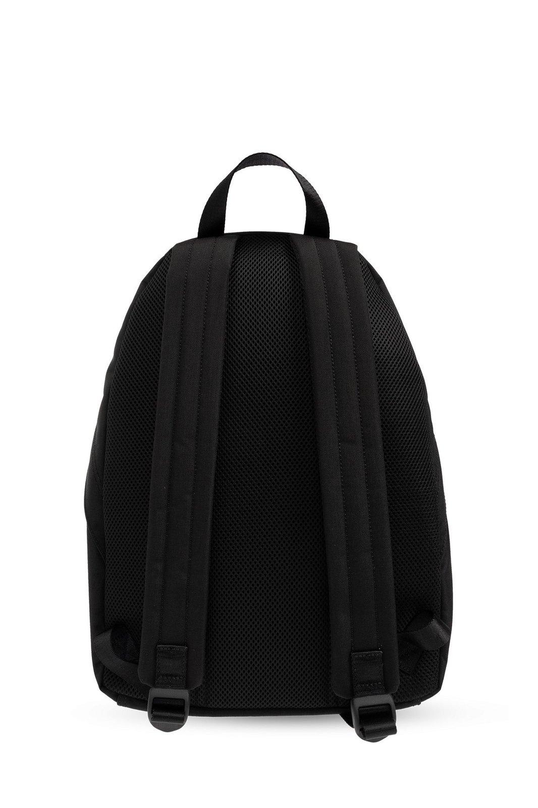 Shop Diesel D-bsc Logo Tag Zipped Backpack In Black