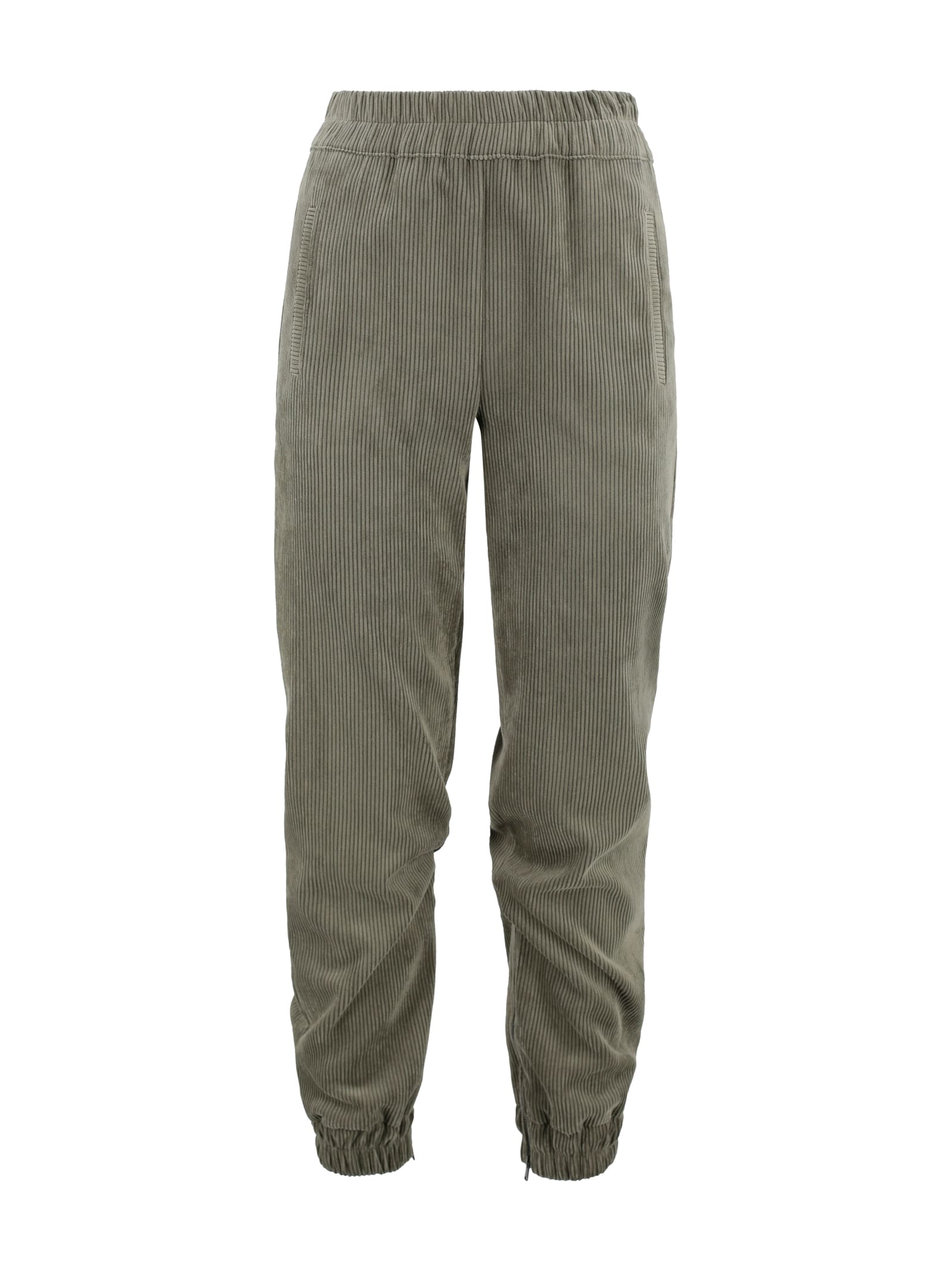 D Exterior Corduroy Jogger Pants In Gray