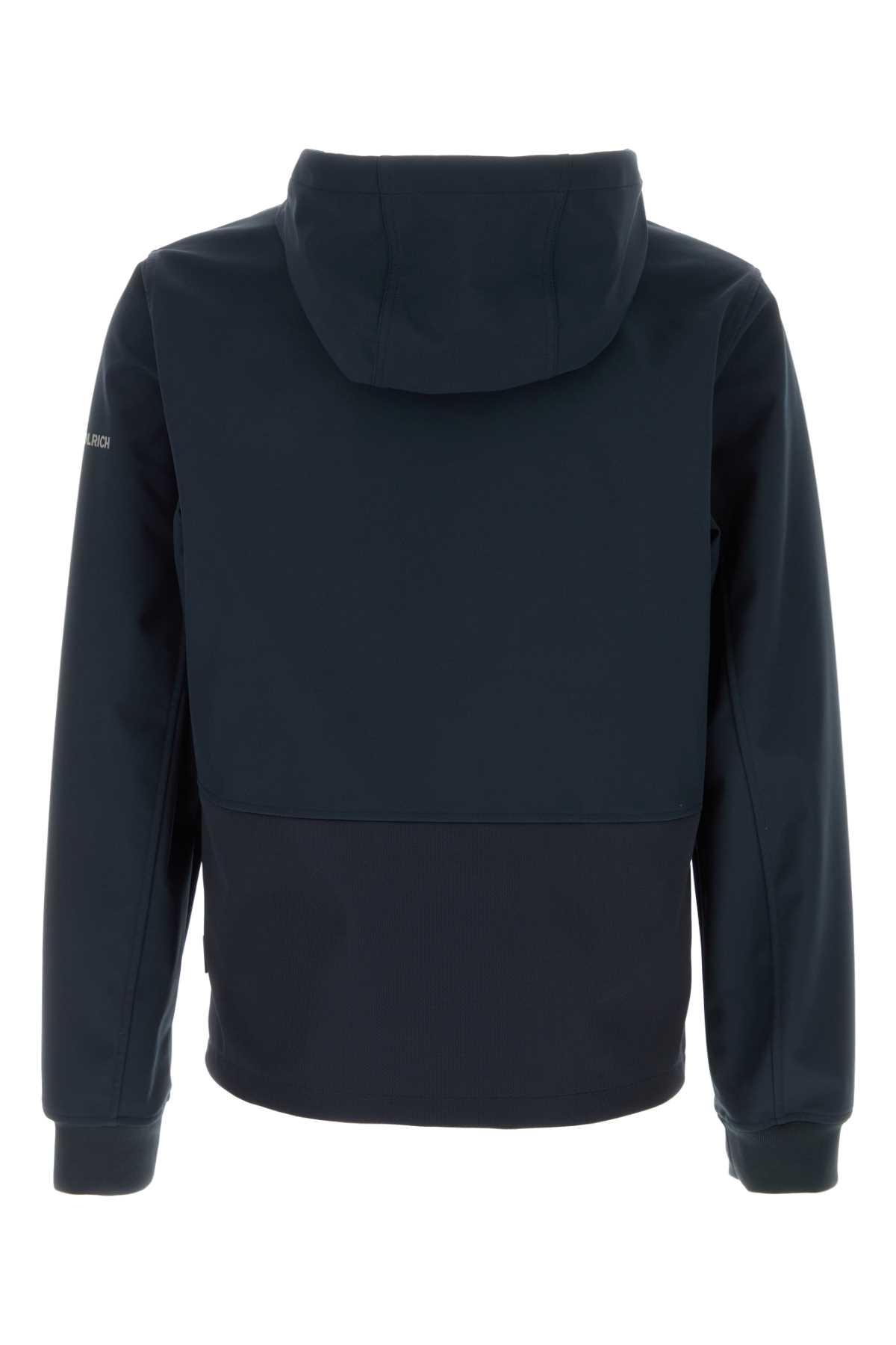 Woolrich Navy Blue Stretch Polyester Jacket In Blue