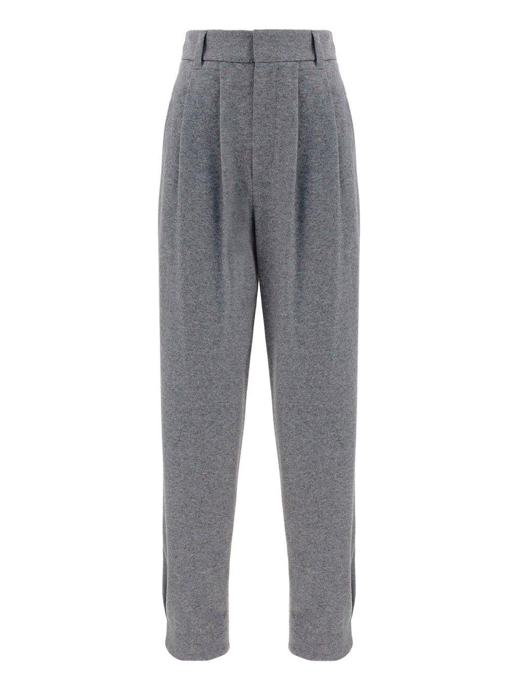 Shop Brunello Cucinelli Tapered Pants In Grey