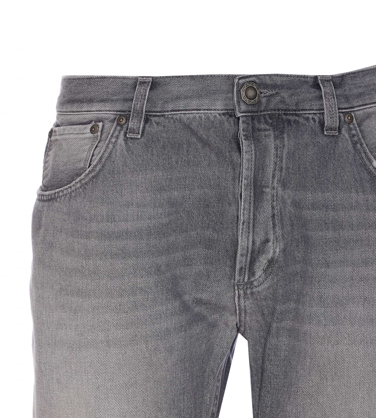 Dondup Jeans With Belt Loops In Gray