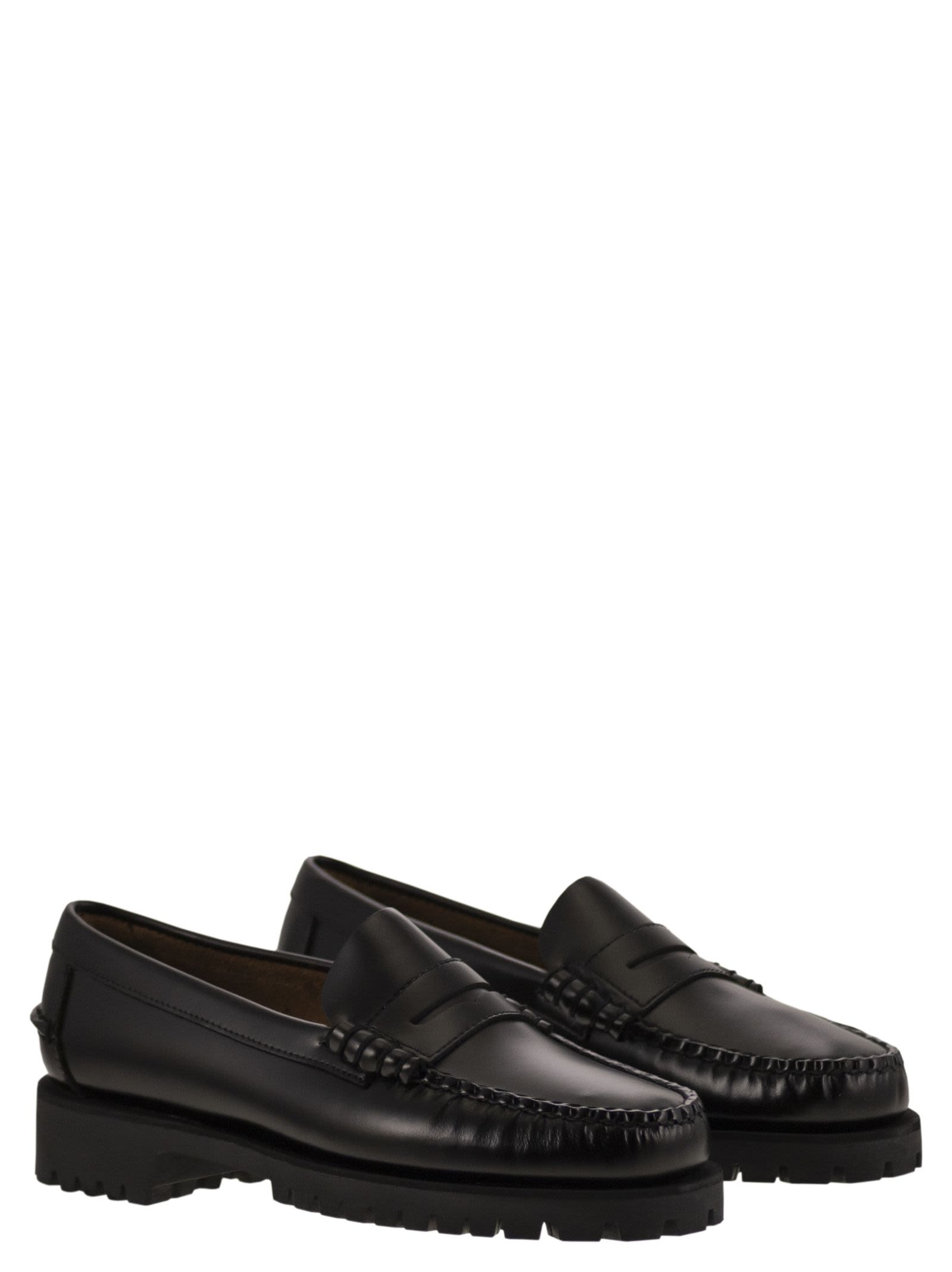 Shop Sebago Dan - Leather Moccasin In Black