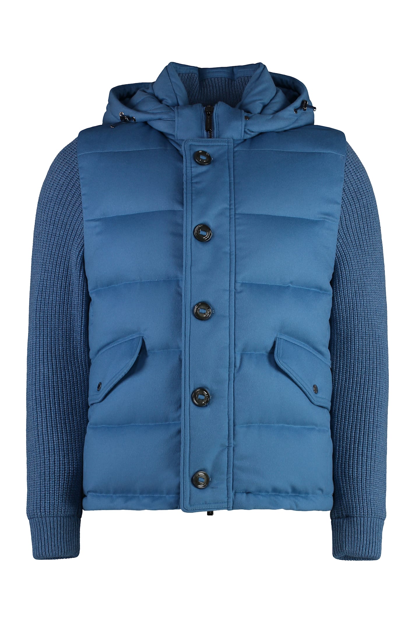 Moorer Foscolo Hooded Down Jacket In Blue