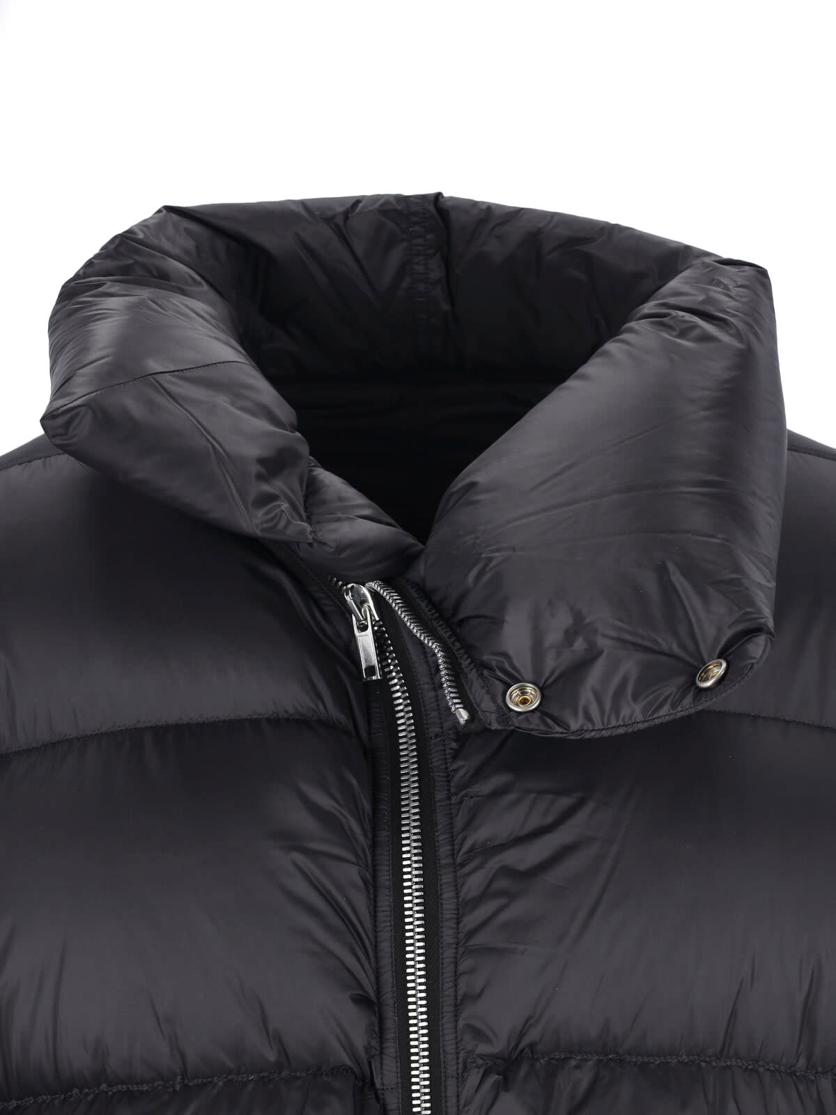 Rick Owens Long Down Jacket Turtle In Black