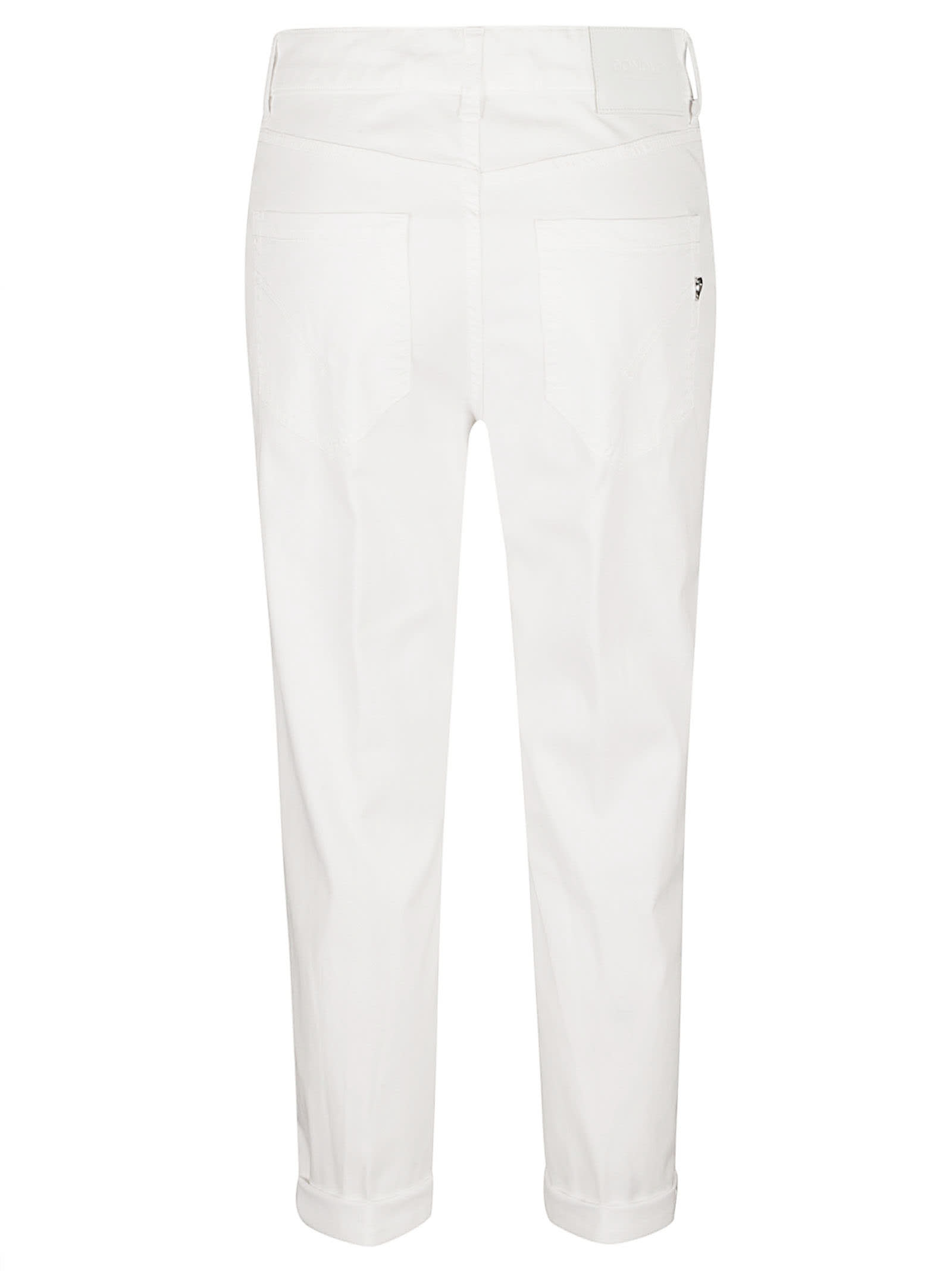 Shop Dondup Button Fitted Jeans In White