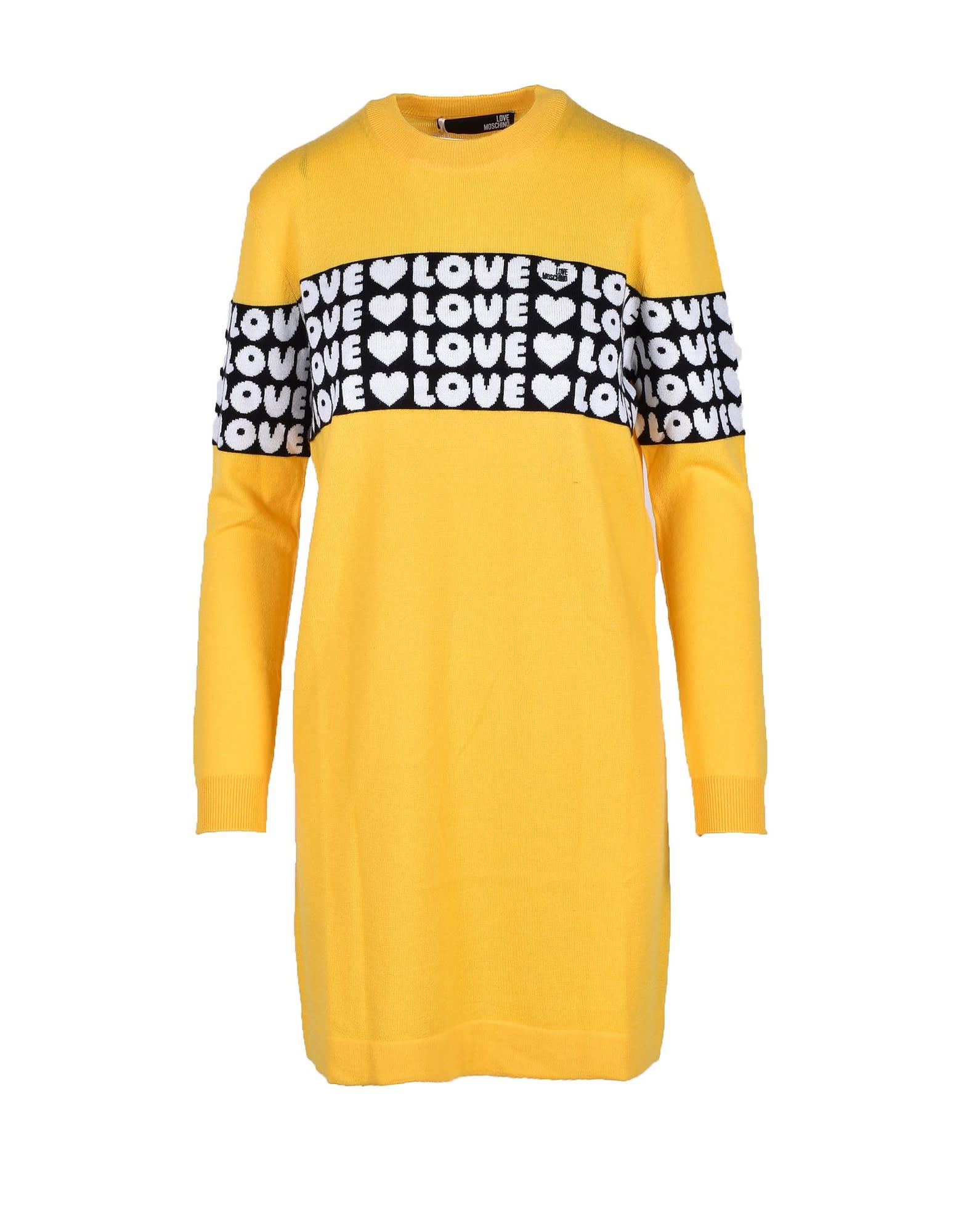 Love Moschino Womens Yellow Dress