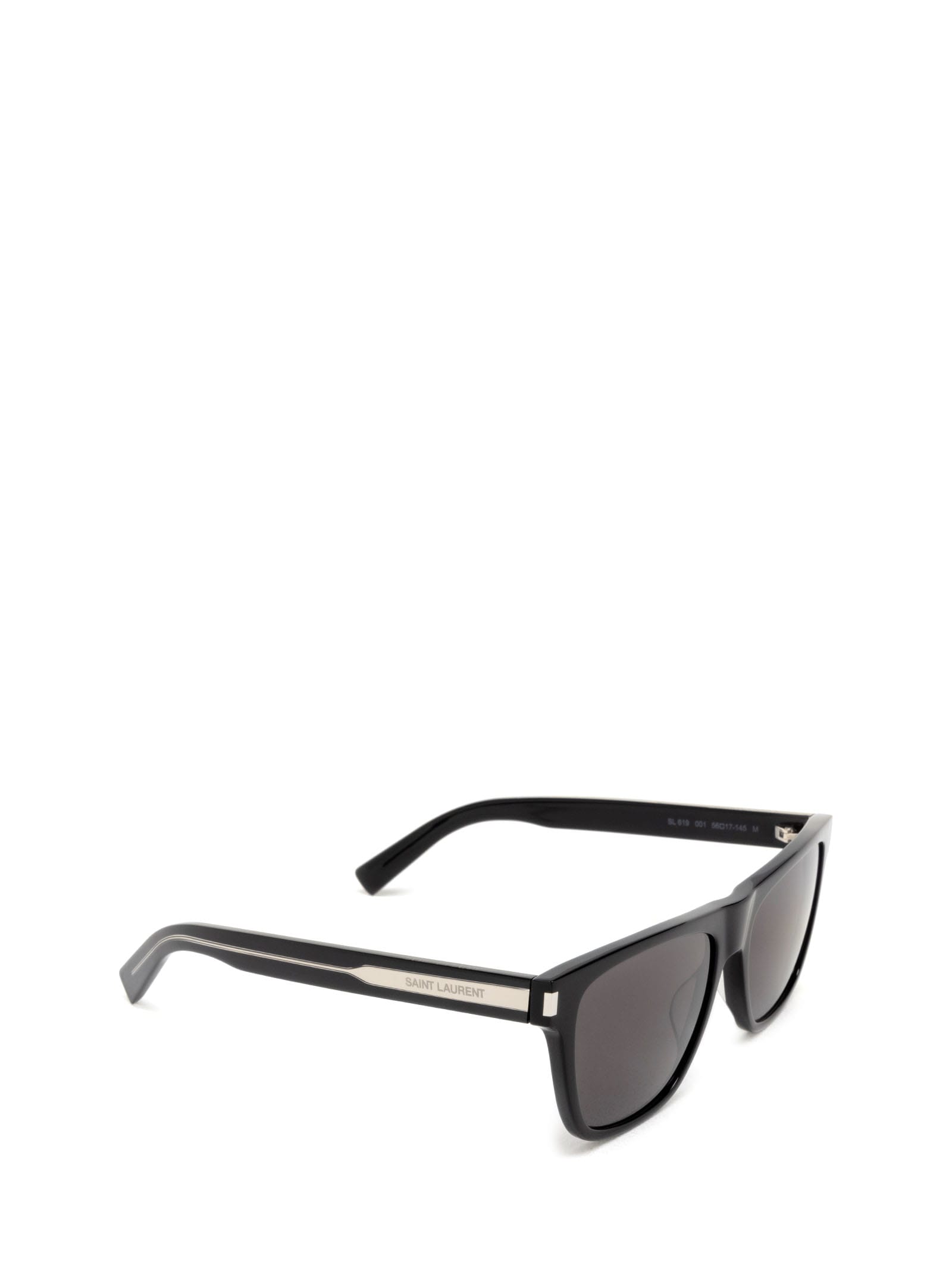 Shop Saint Laurent Sl 619 Black Sunglasses