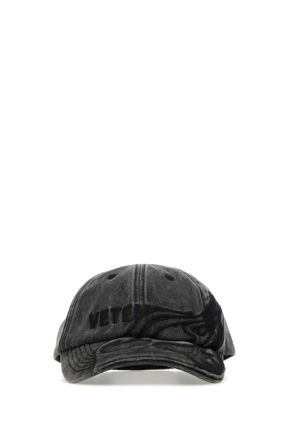Shop Vetements Black Cotton Baseball Cap In Washedblack