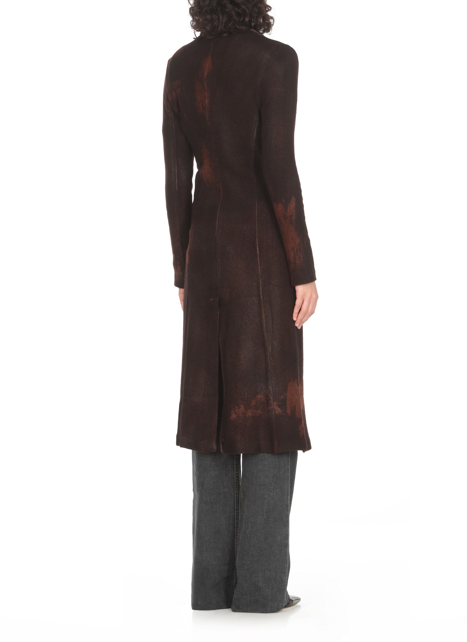 Shop Avant Toi Rever Micro Coat In Brown