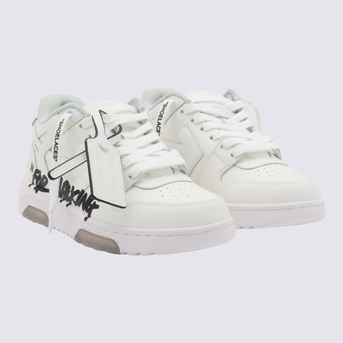 Off-white White And Black Out Of Office Sneakers In White