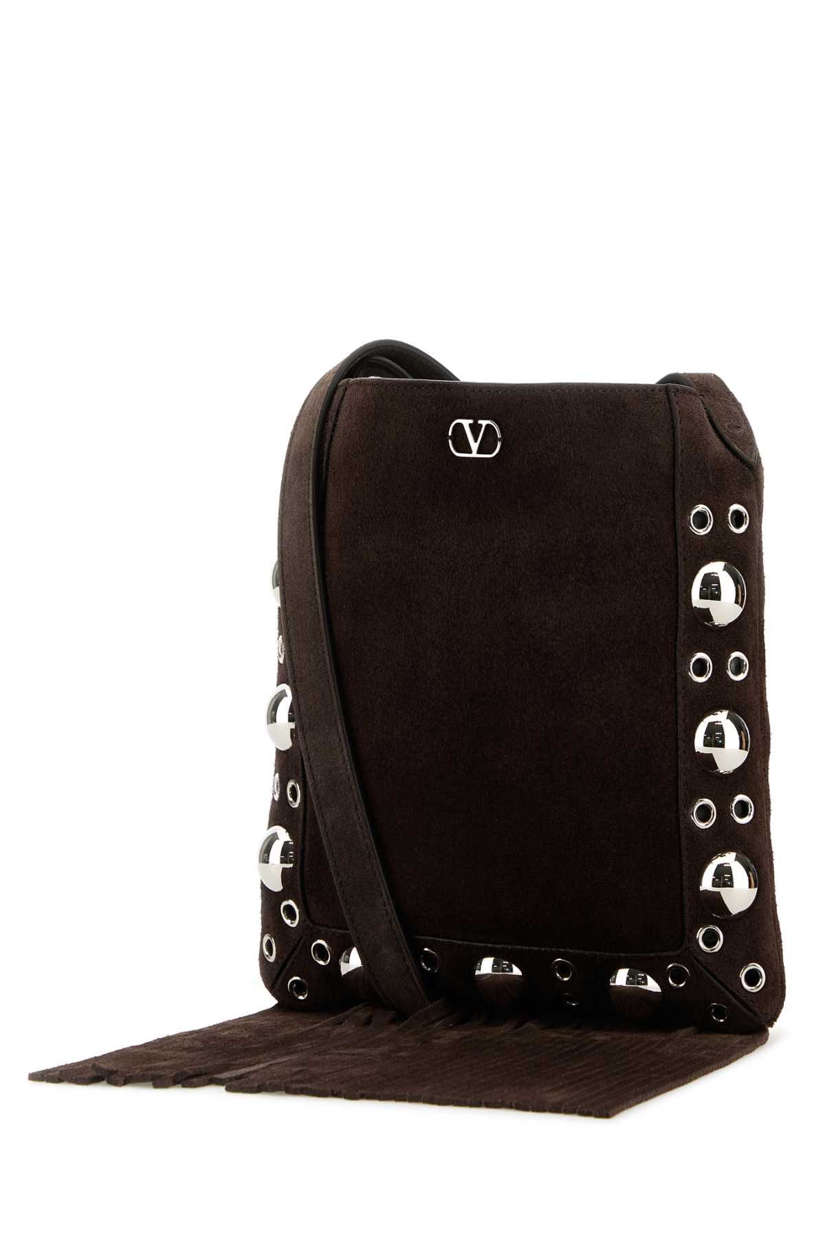 Valentino Brown Nellcote Small Crossbody Bag In Testadimoro
