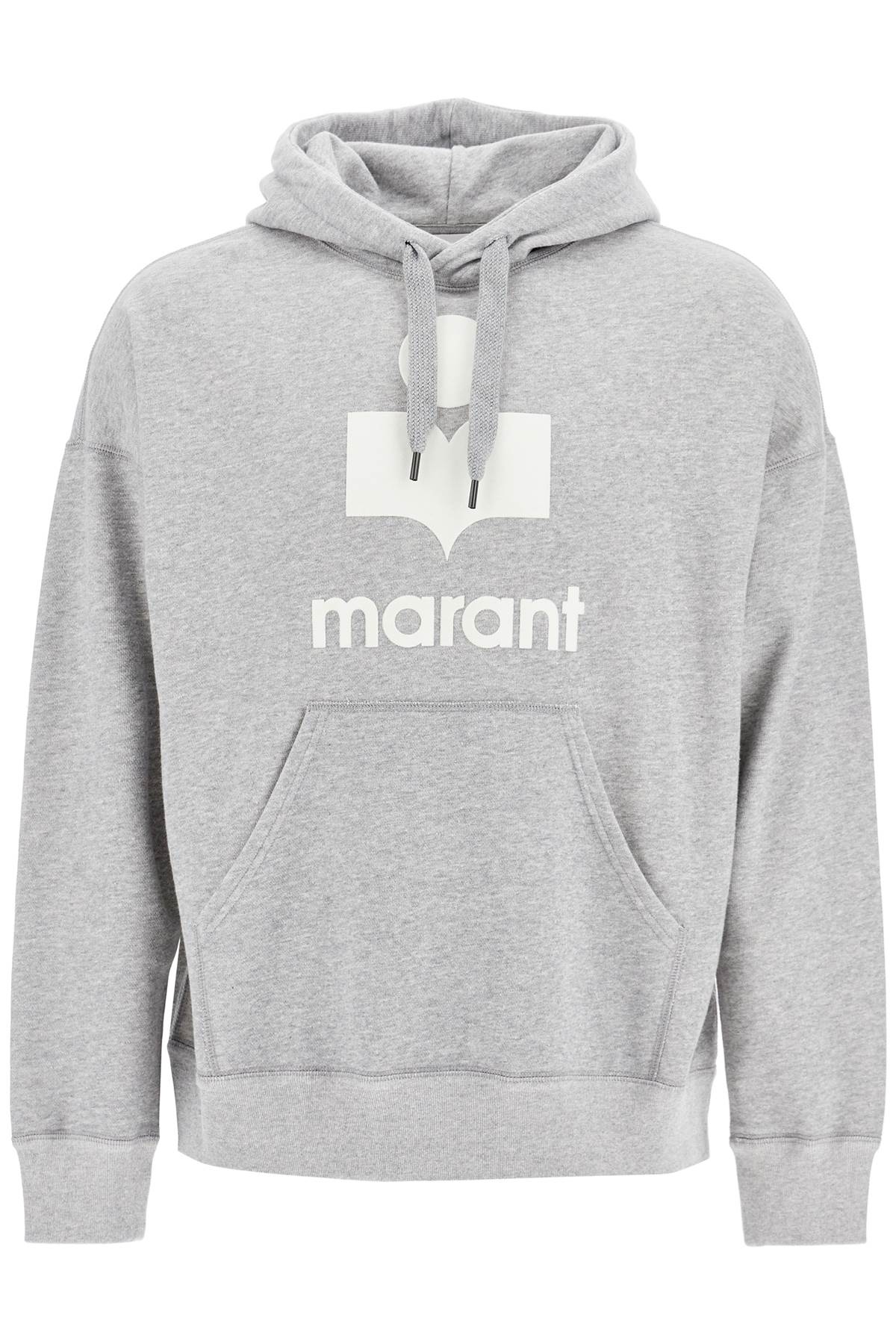 Shop Isabel Marant Miley Hoodie In Grey/white (grey)