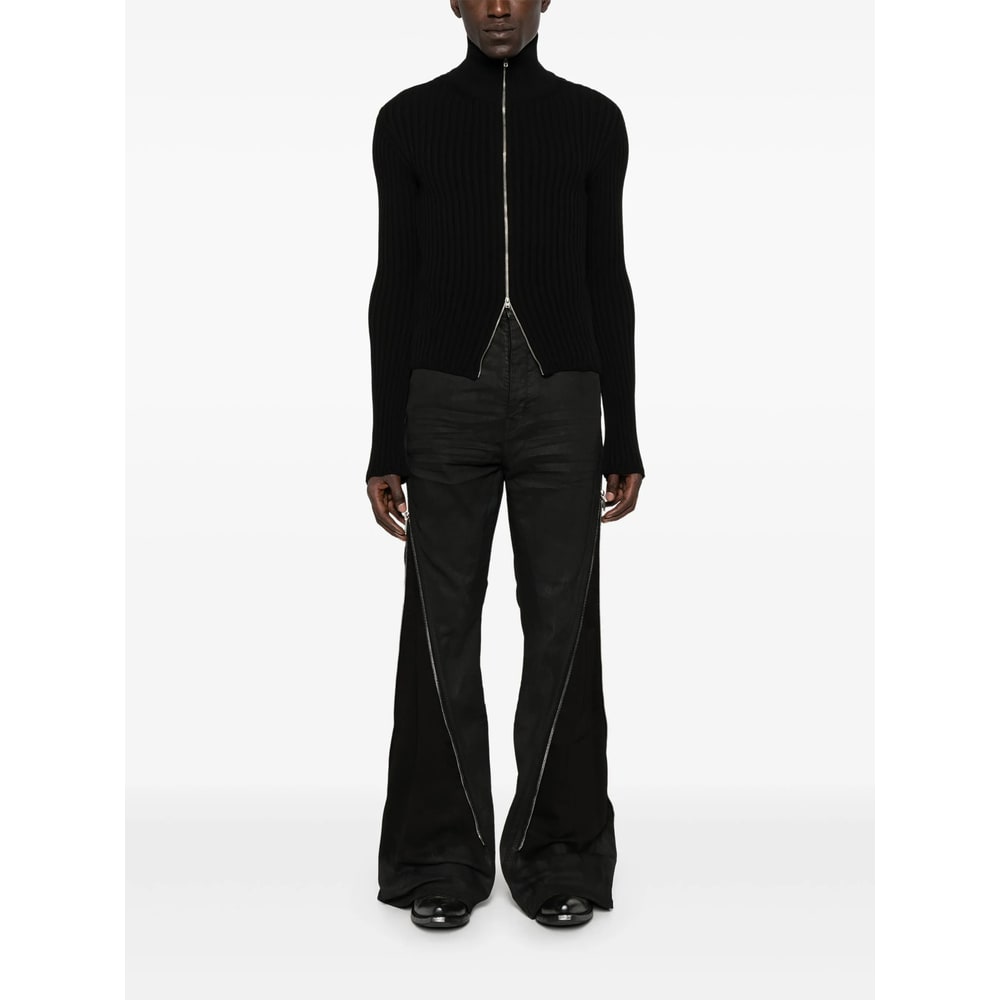 Drkshdw Bolan Banana Black Wax Denim Pants In Black
