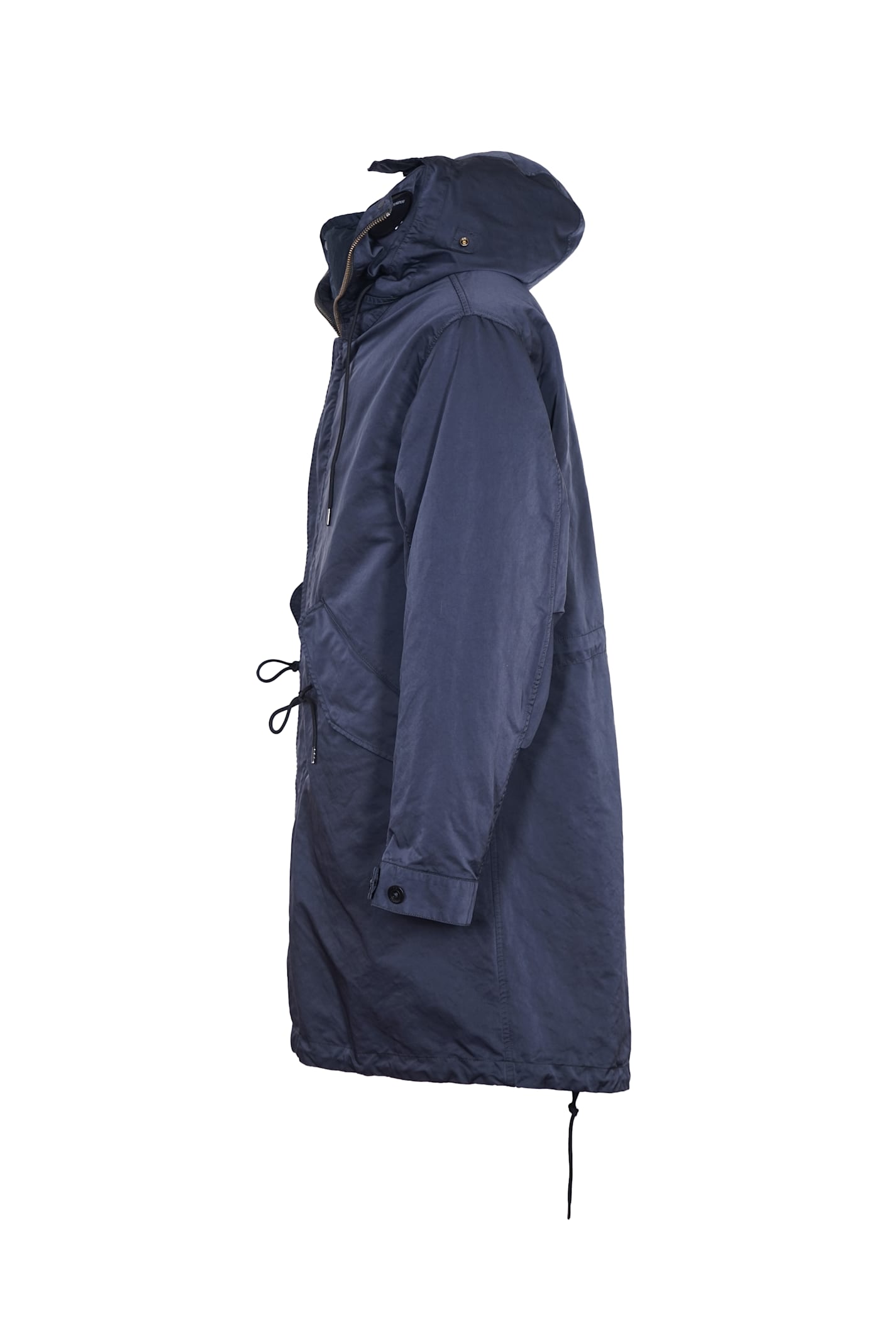 Shop C.p. Company Concealed Hooded Parka In Black