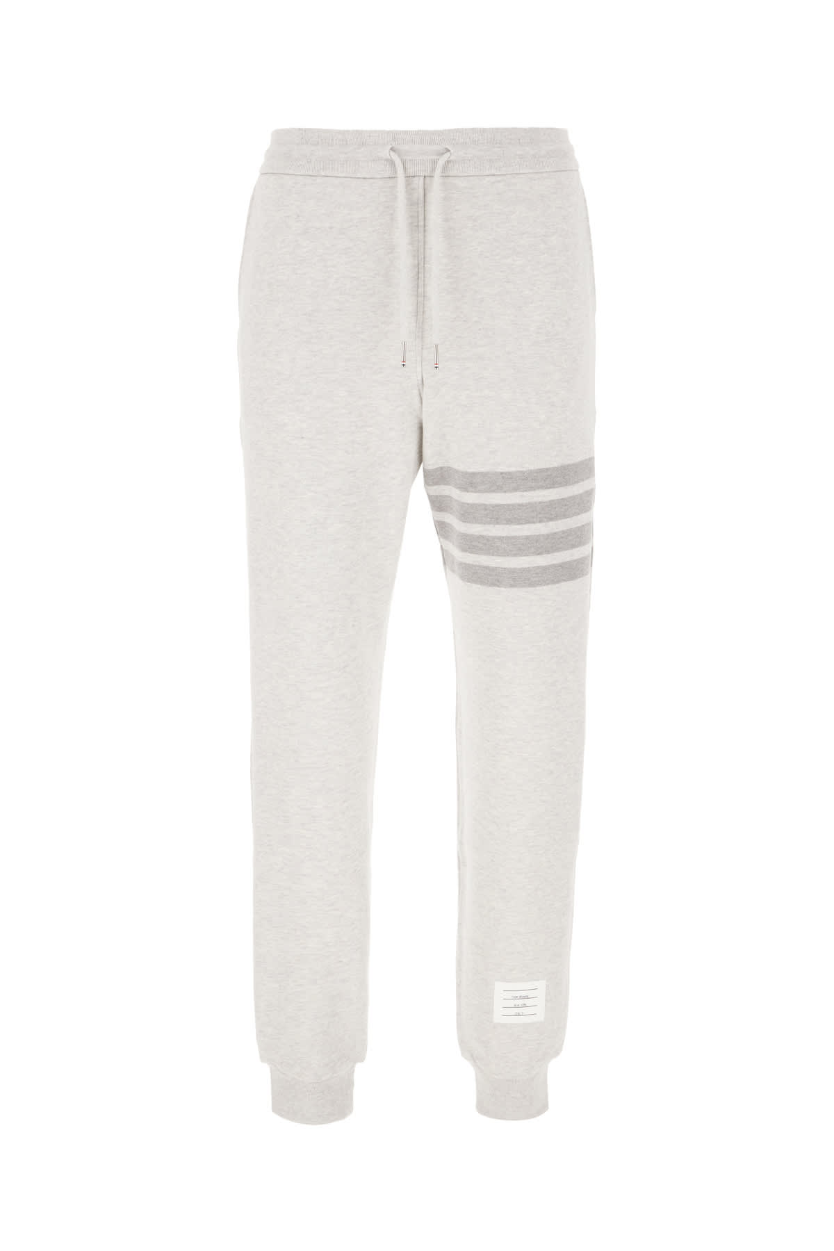 Thom Browne Light Grey Cotton Joggers In White