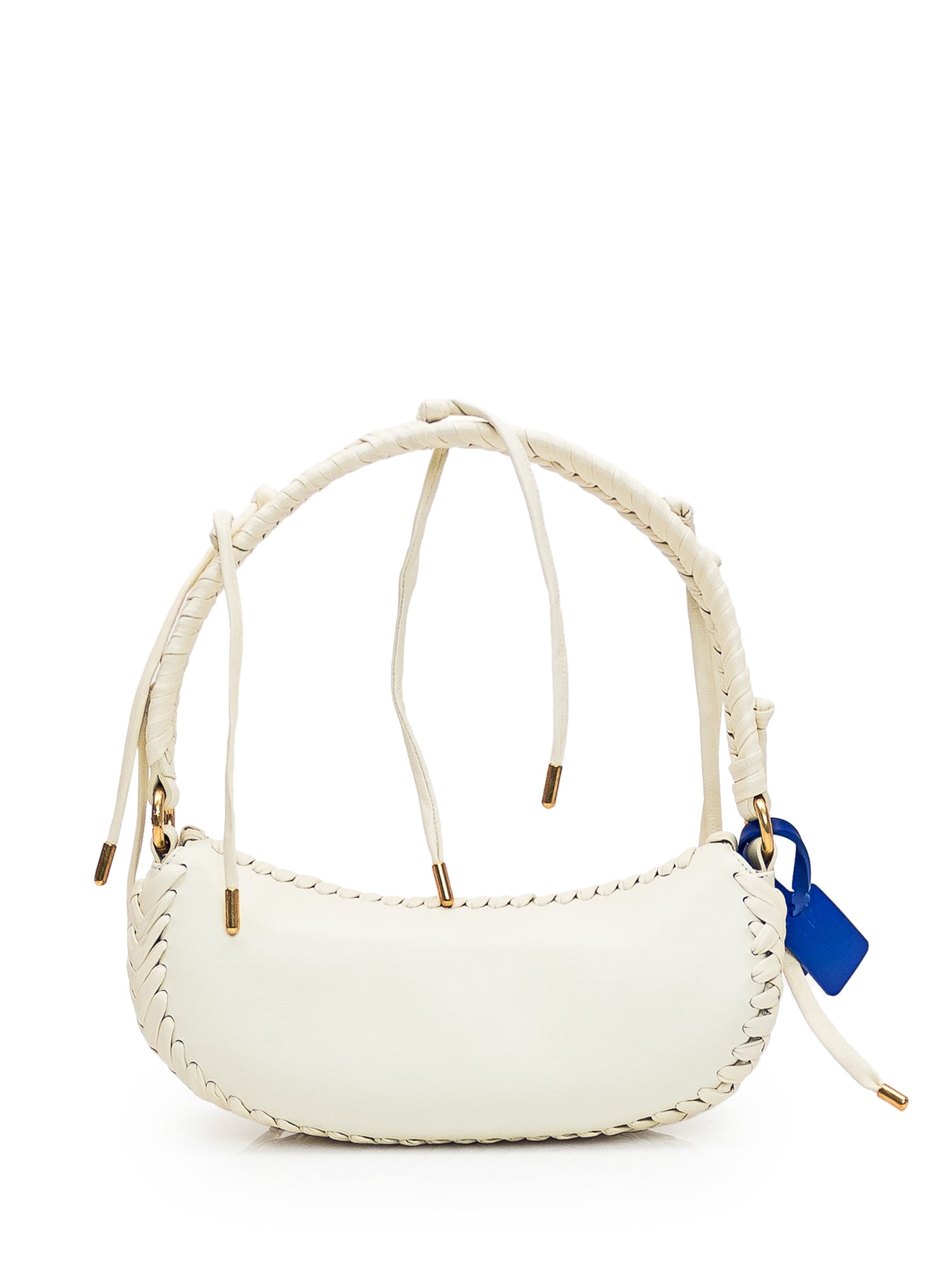 Shop Off-white Leather Bag In Beige