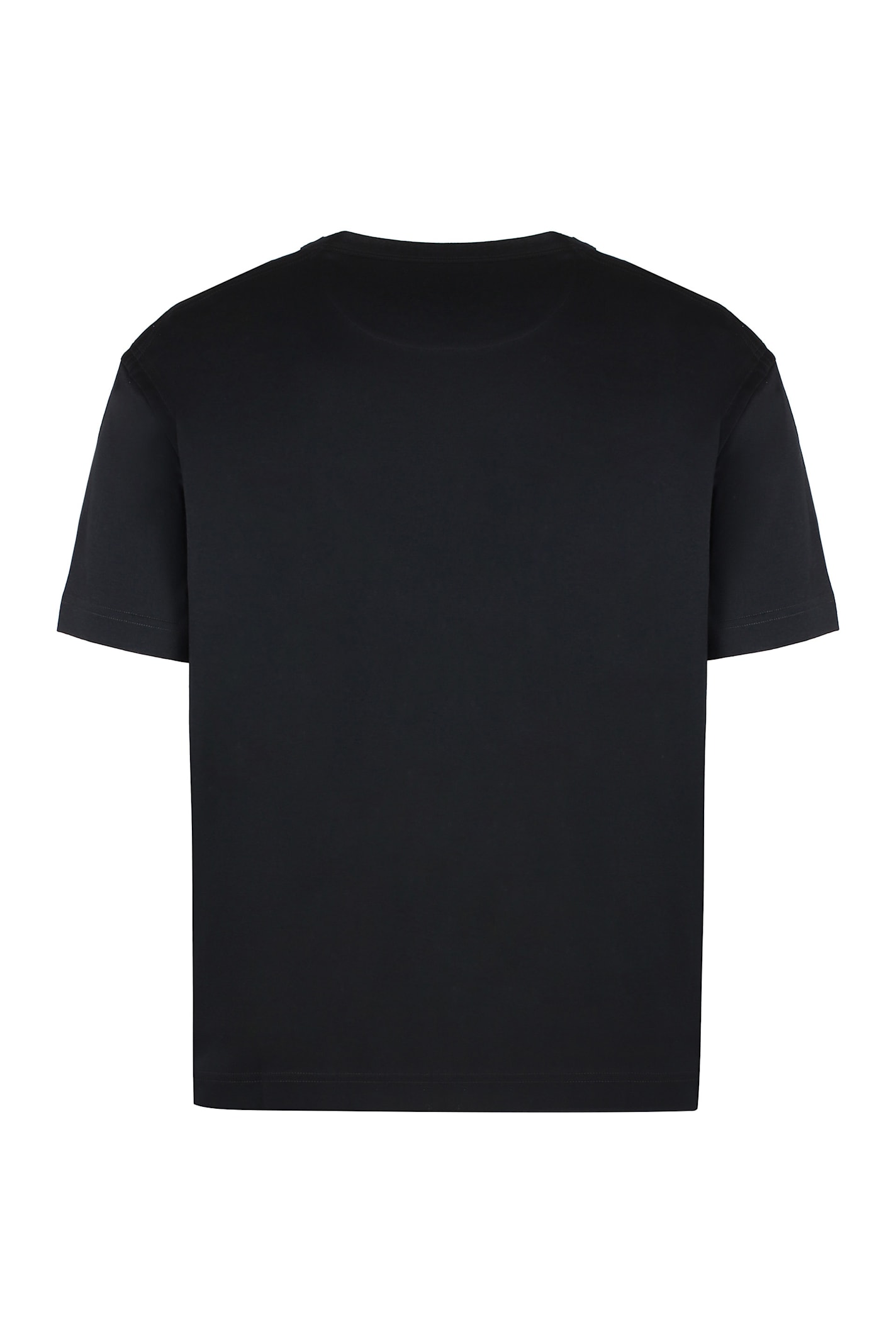 Shop Valentino Cotton Crew-neck T-shirt In Black