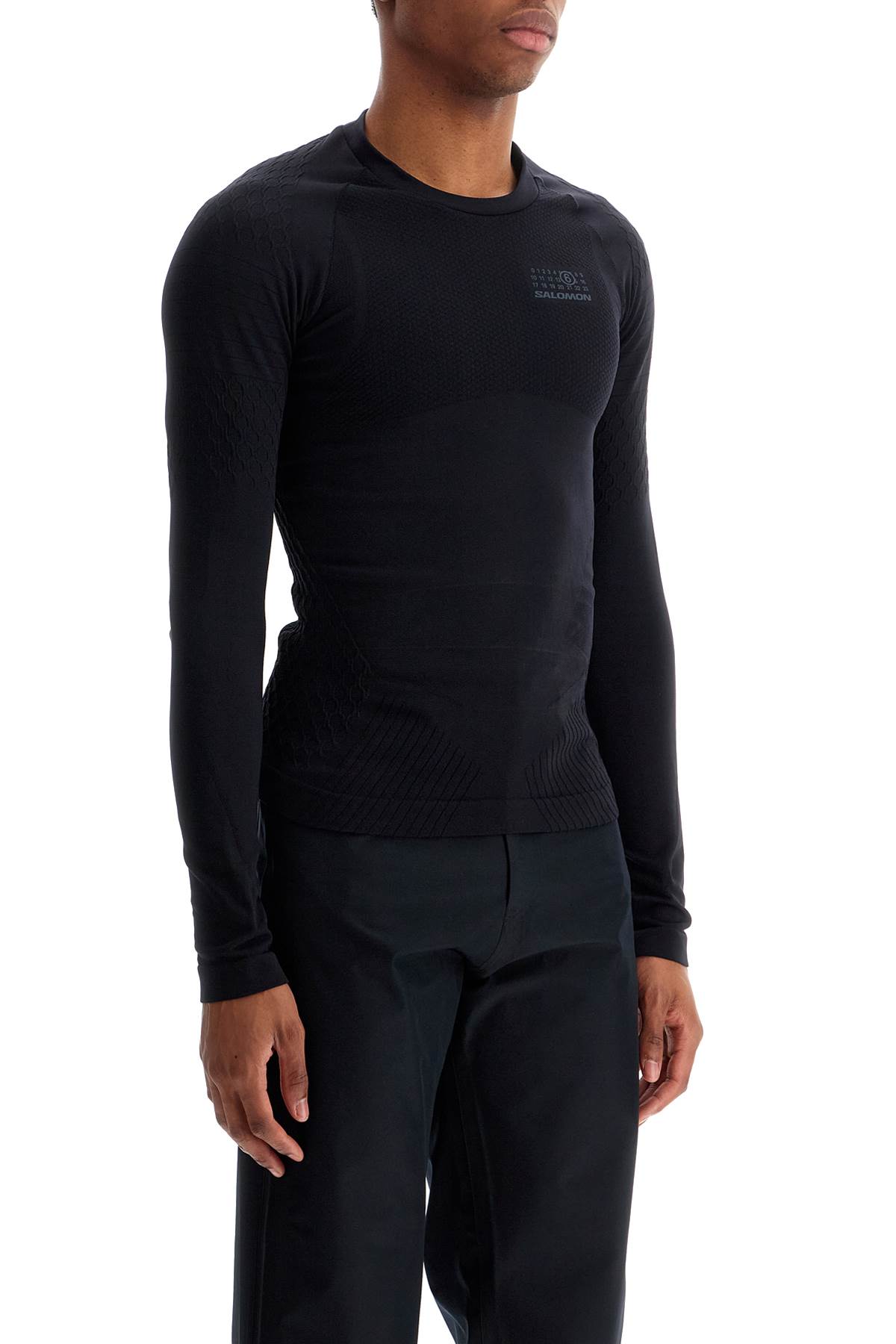Mm6 Maison Margiela X Salomon Technical Fabric Top In Deep Black