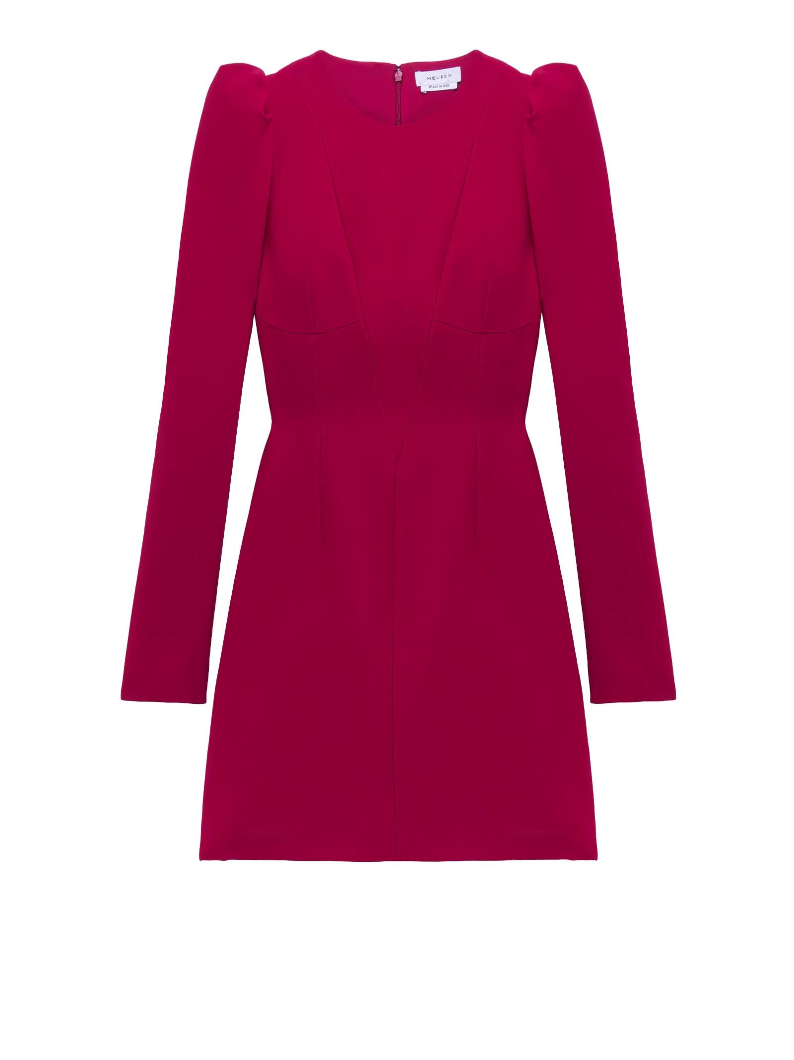 Alexander Mcqueen Sculptural Mini Dress In Red