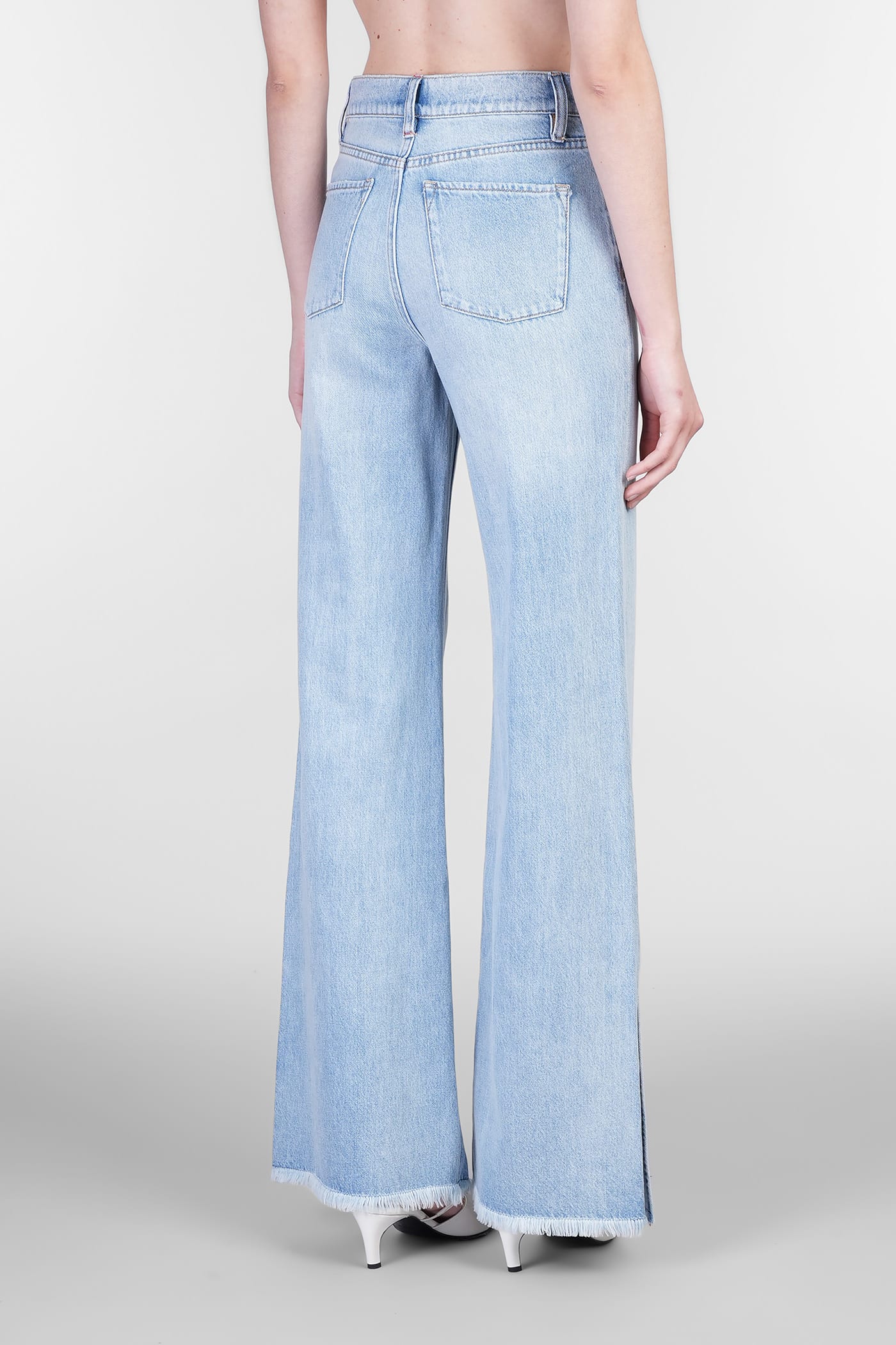 Alice And Olivia Weezy Jeans In Blue Cotton