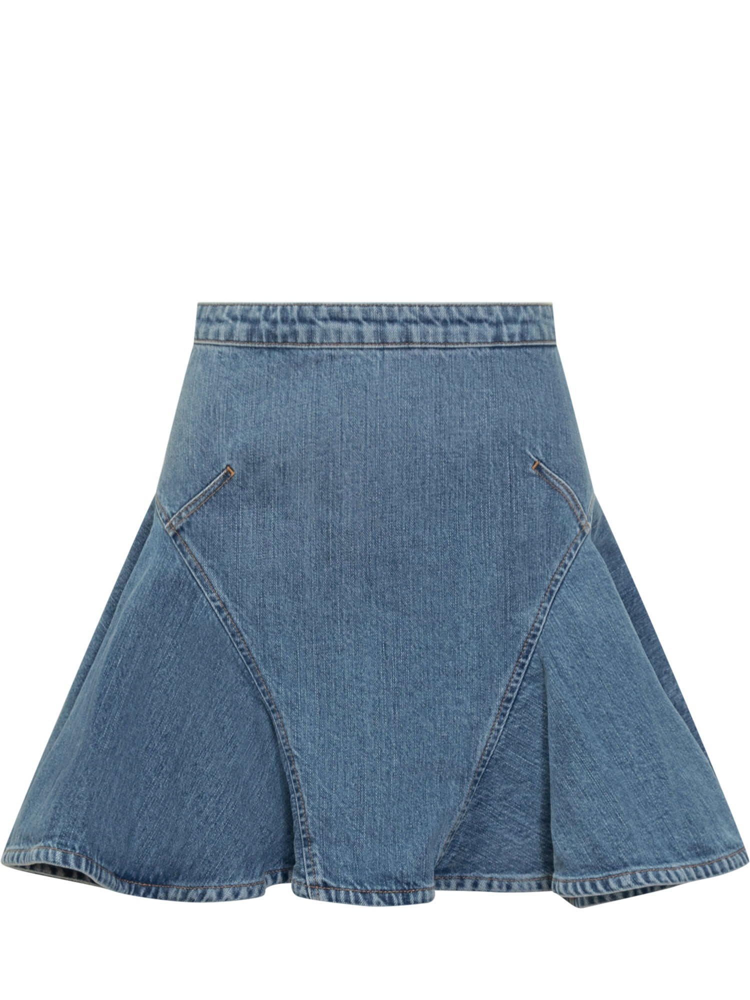 Givenchy Flared High-waisted Skirt Panel Detailing In Black
