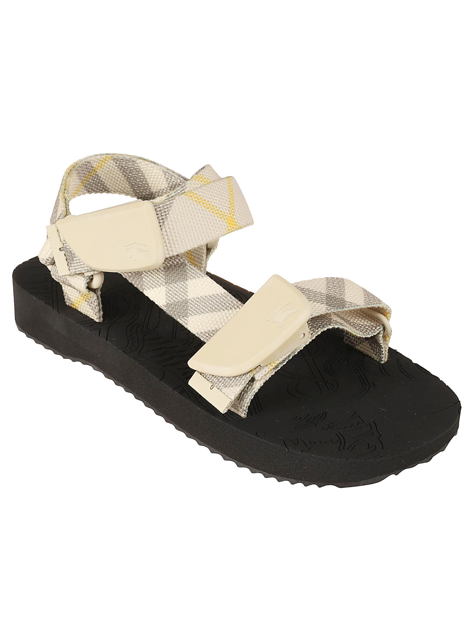 Burberry Check Trek Sandals In Wheat Ip Check