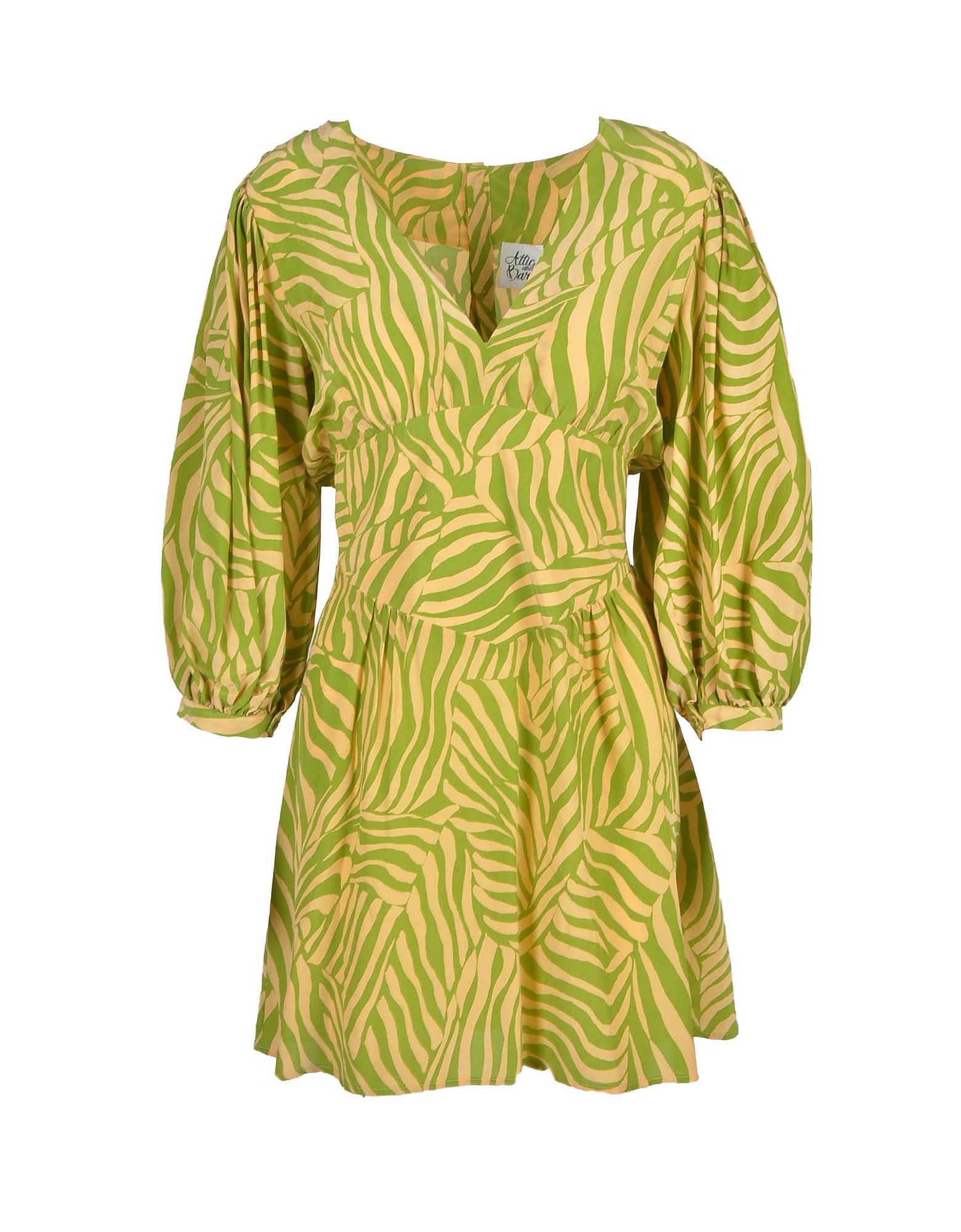 Attic and Barn Womens Beige / Green Dress