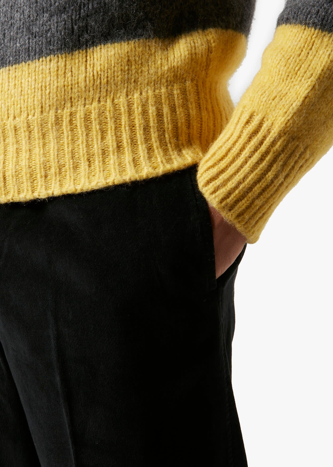 Doppiaa Aamedeus Cotton Moleskin Trousers In Black