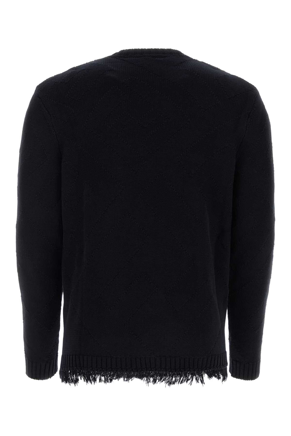 Shop Fendi Midnight Blue Cotton Sweater In F094d