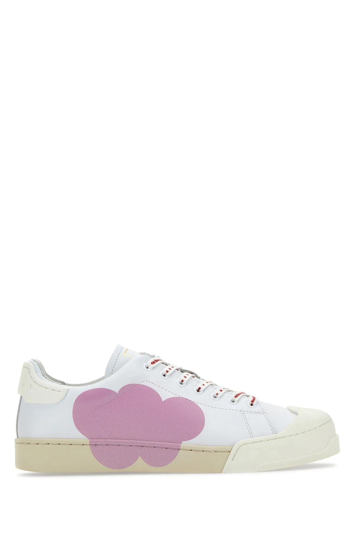 MARNI WHITE LEATHER SNEAKERS