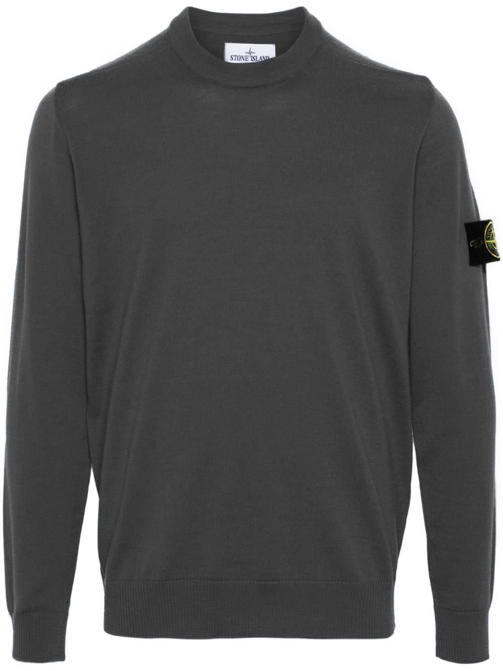 STONE ISLAND LOGO PATCH CREWNECK JUMPER 