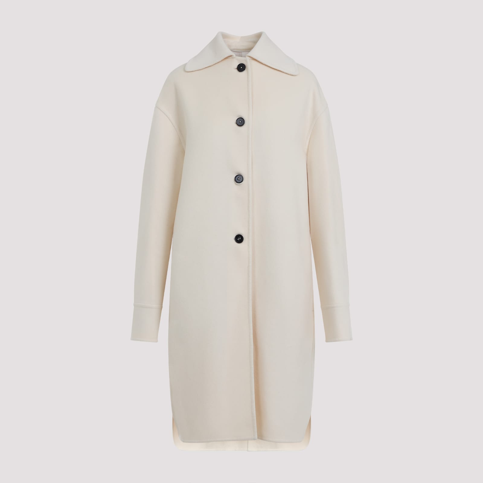 Jil Sander W 04 Double Breast Coat In White