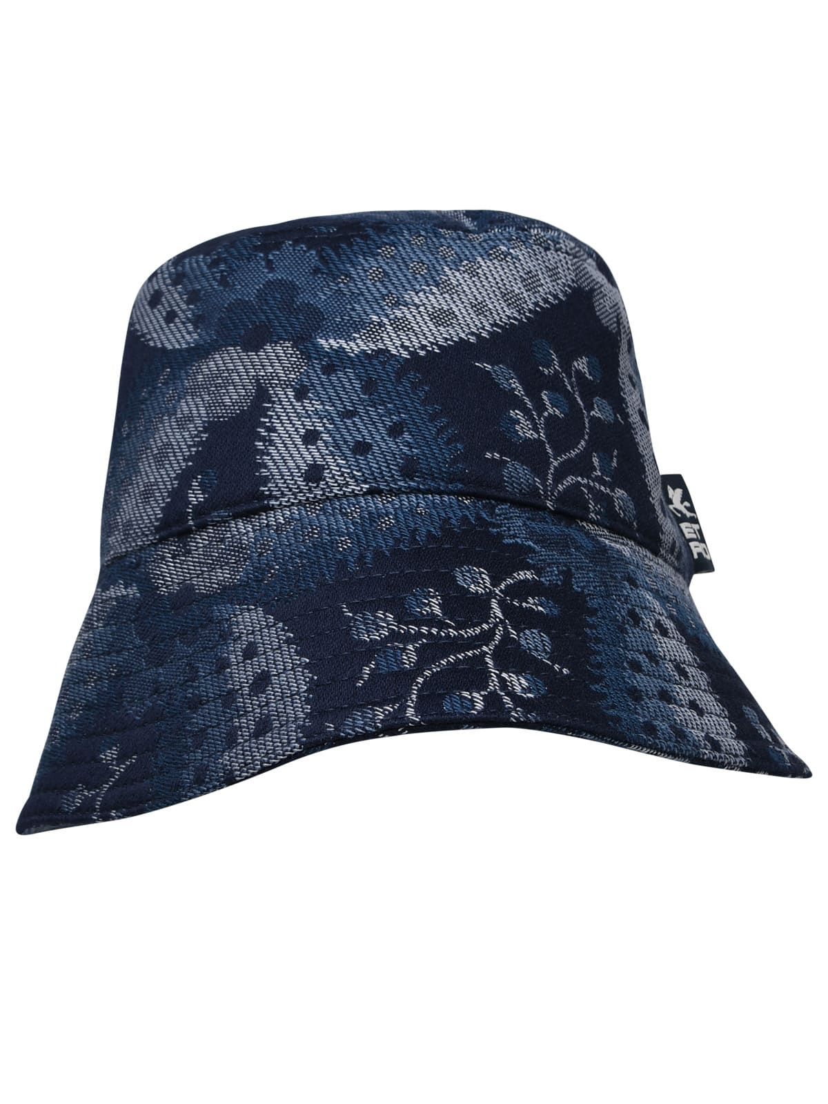 Blue Cotton Blend Hat
