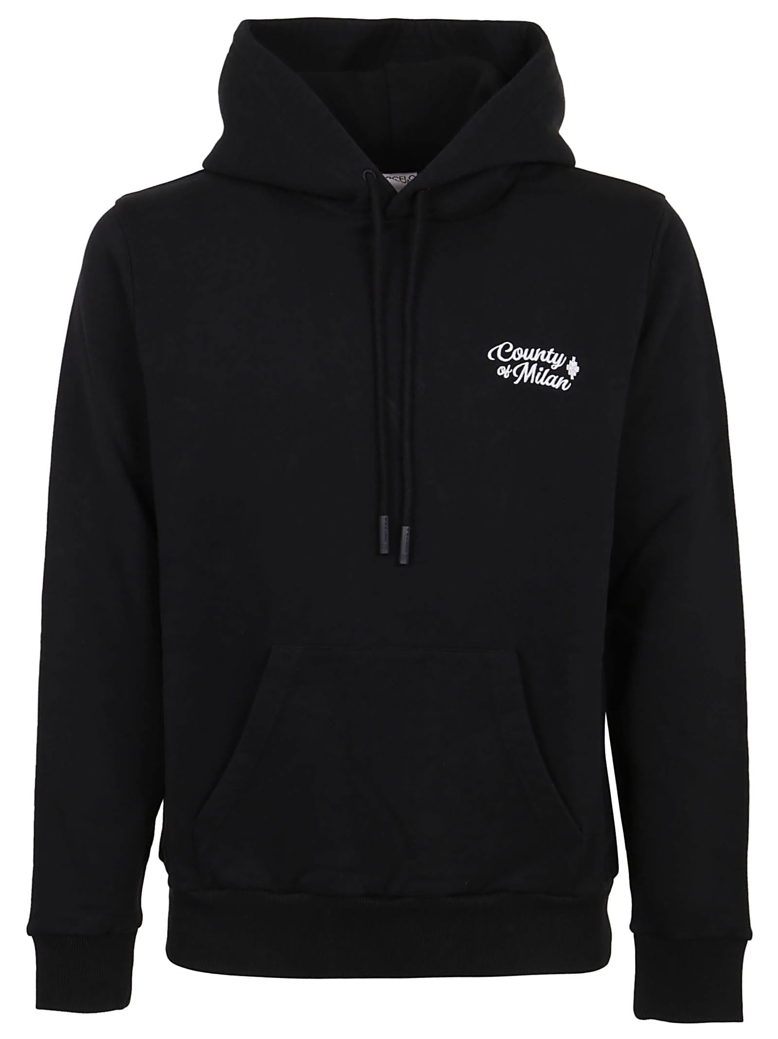 MARCELO BURLON COUNTY OF MILAN RURAL CROSS REGULAR HOODIE,CMBB007S21FL.E005 1061 BLACK BEIG