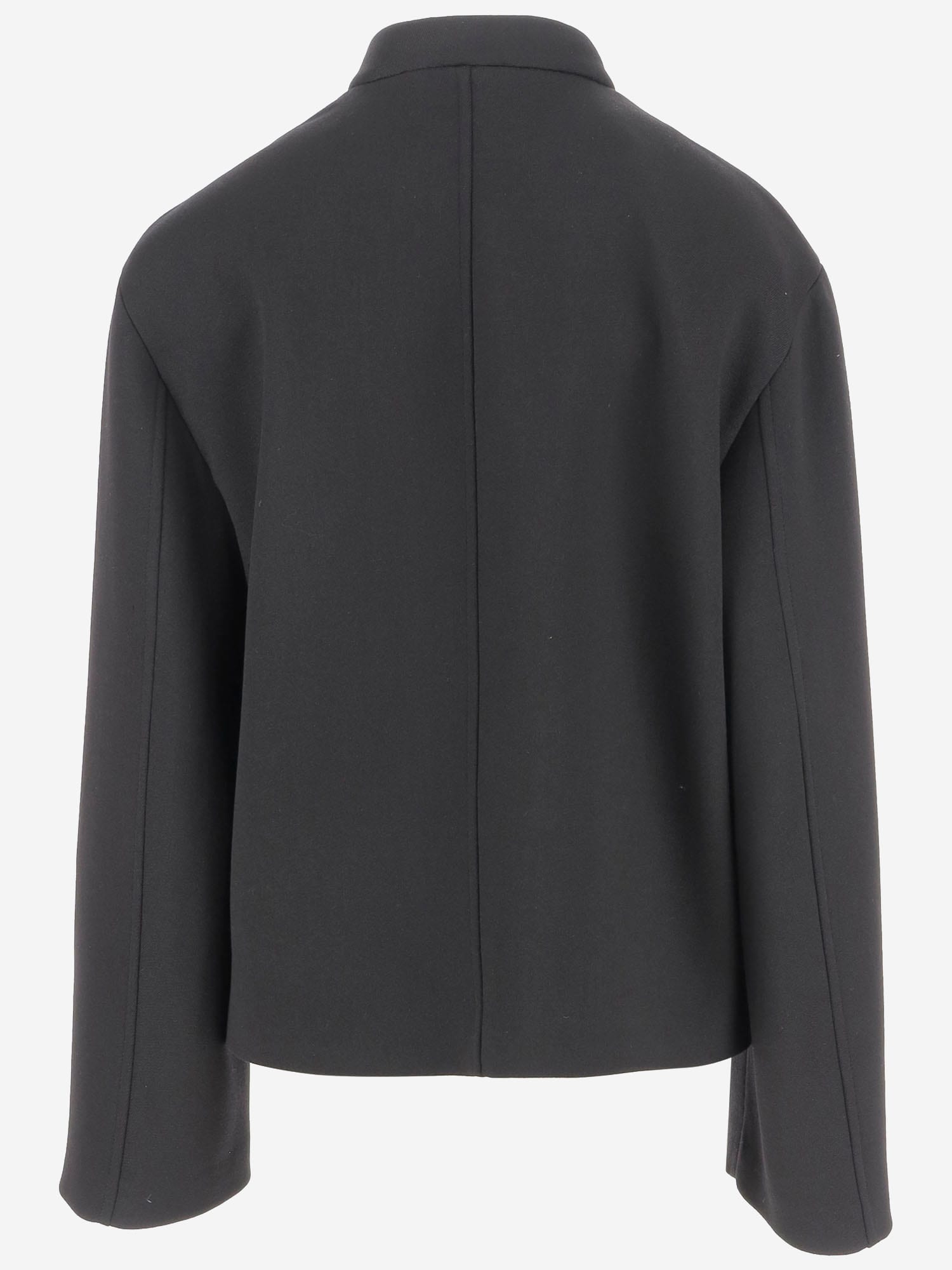 Shop Jil Sander Oversized Wool Blazer In Black