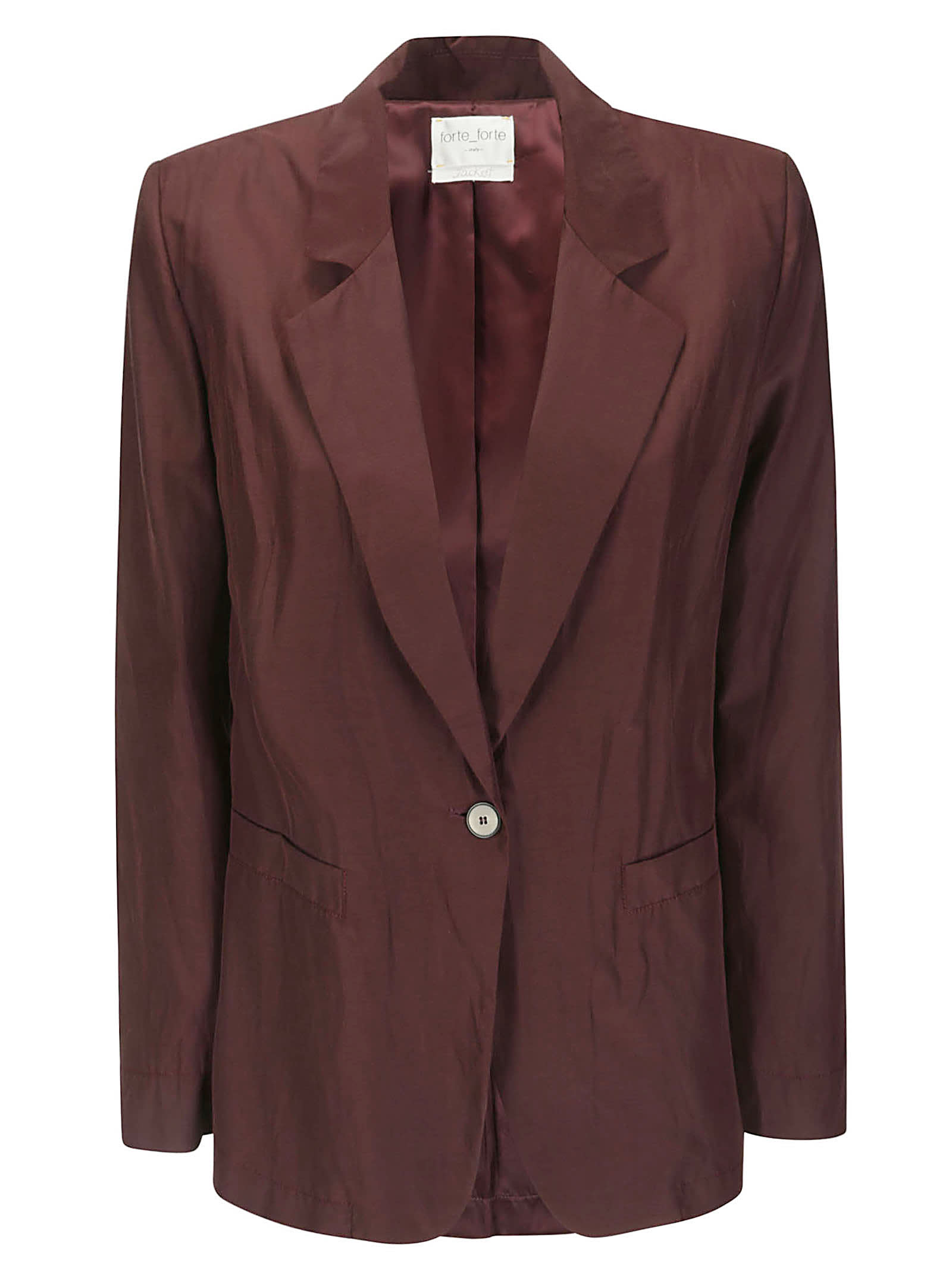 Shop Forte Forte Chic Taffettas Boxy Jacket In Cacao
