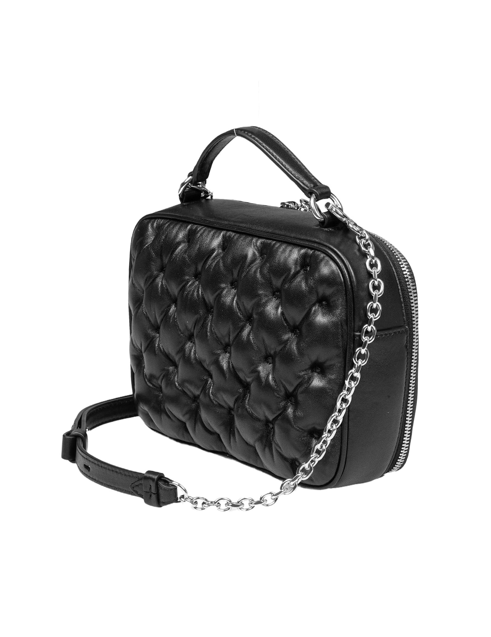 Shop Maison Margiela Glam Slam Camera Bag Medium In Nappa Color Black