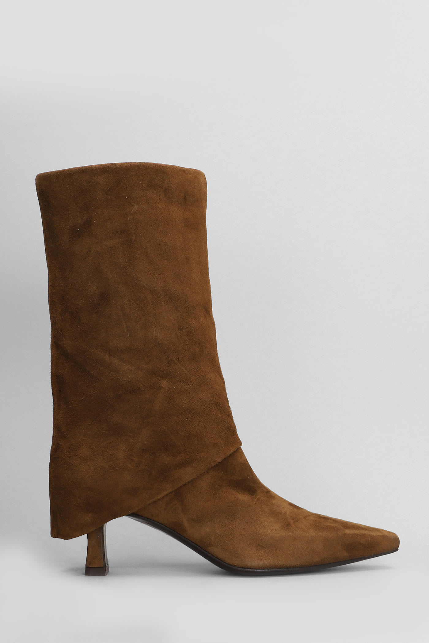 Texan Ankle Boots In Brown Suede