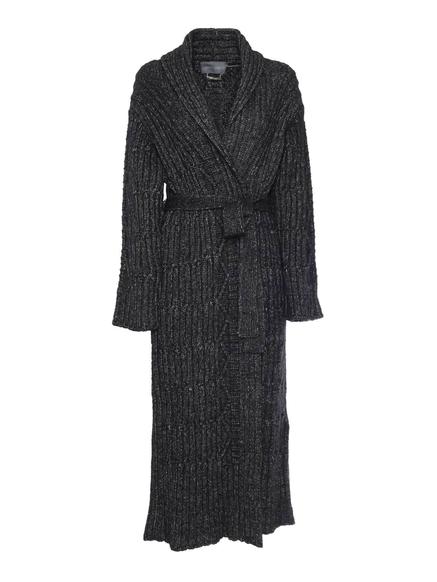 Shop Alberta Ferretti Long Coat In Multicolor