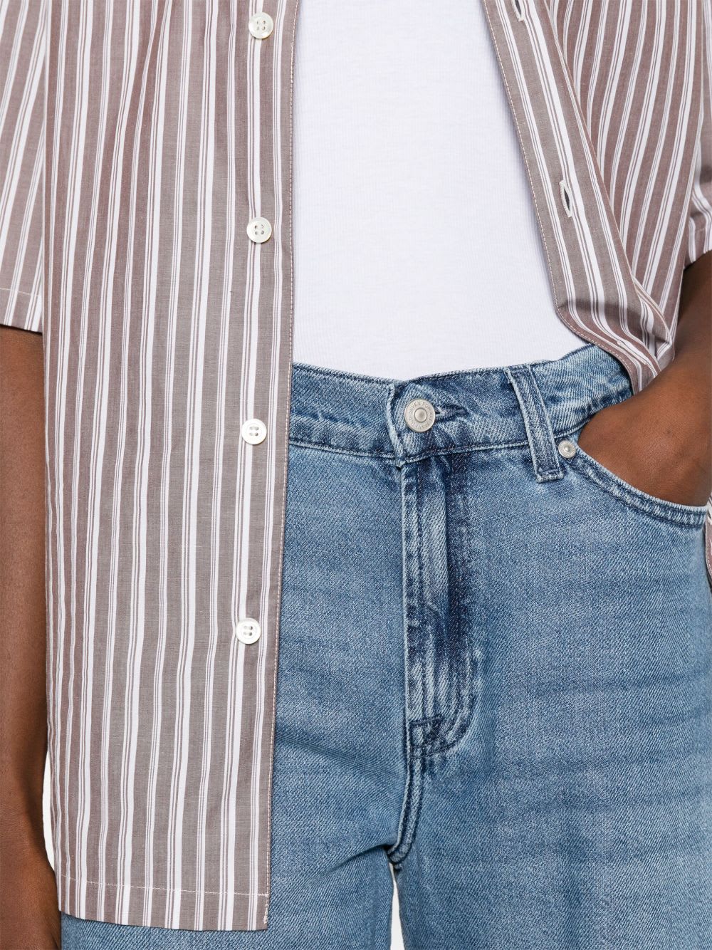 7 For All Mankind "hilo" Wide Leg Trousers In Blue