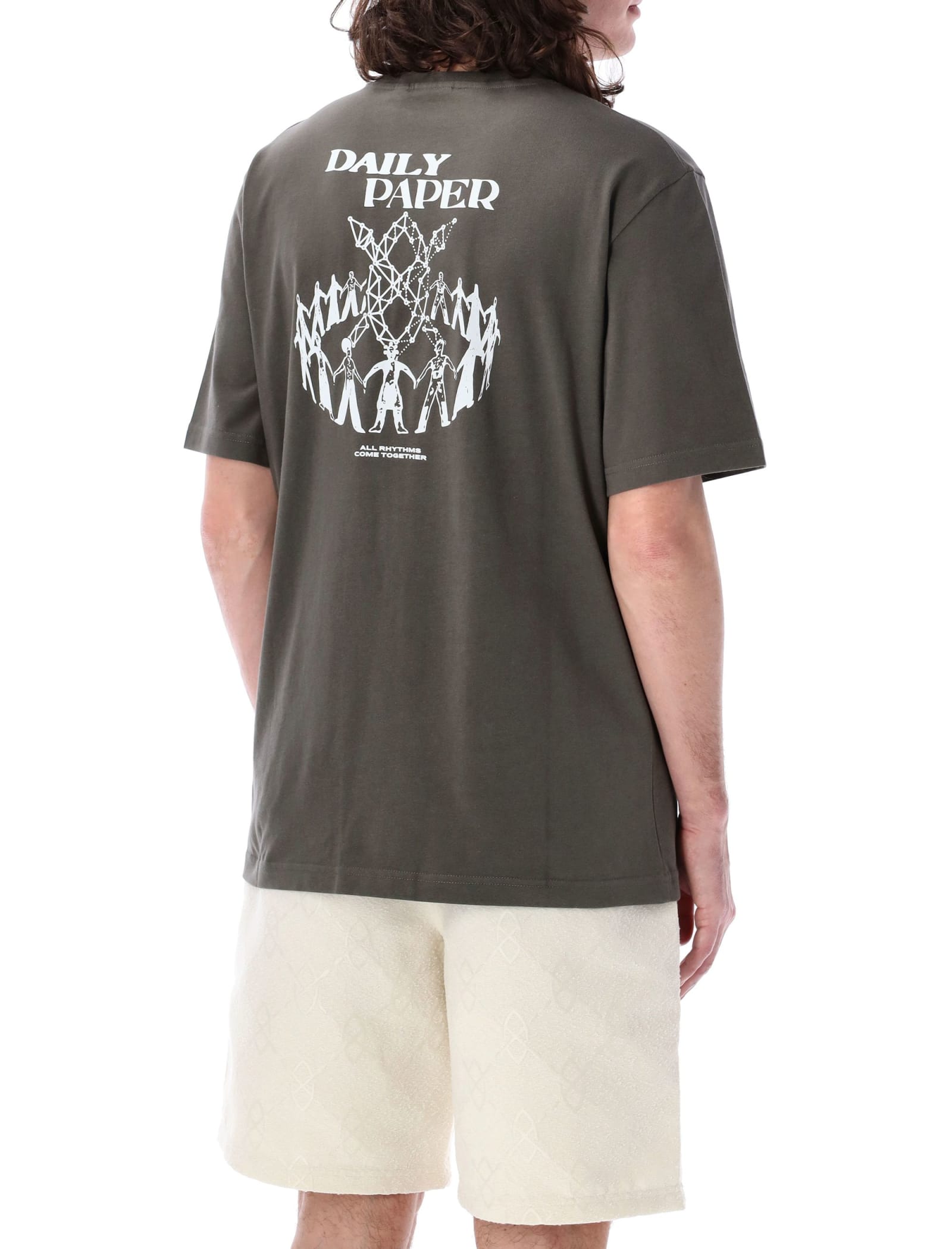 Shop Daily Paper Hand In Hand T-shirt In Chimera Green