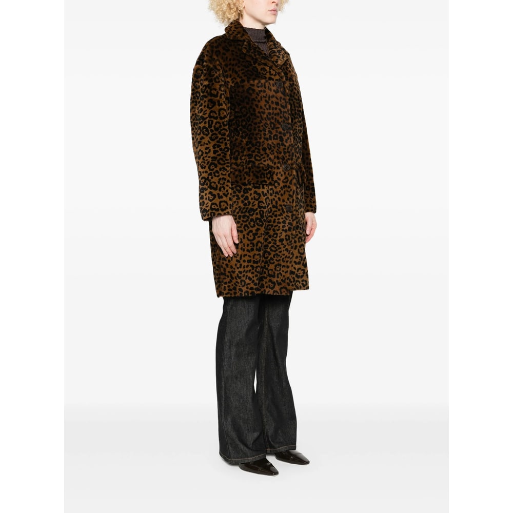 Salvatore Santoro Animal-print Leather Coat In Black