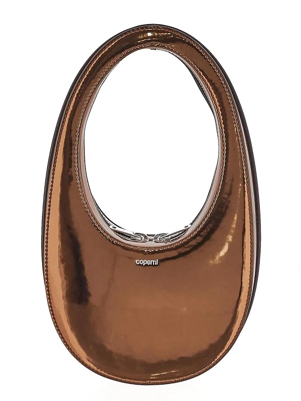 Shop Coperni Mini Swipe Bag In Brown