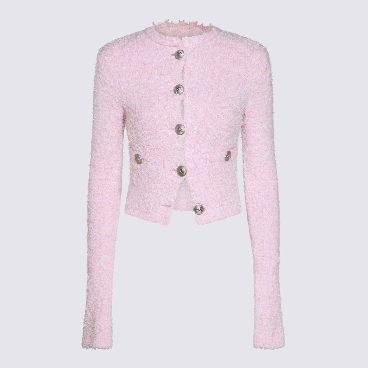 Shop Balenciaga Pink Cotton Knitwear