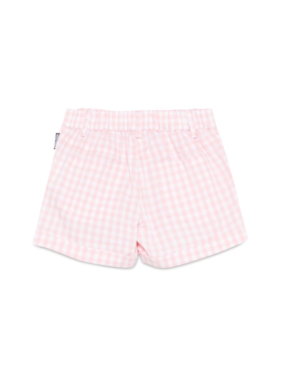 Moschino Gingham-pattern Shorts In Pink