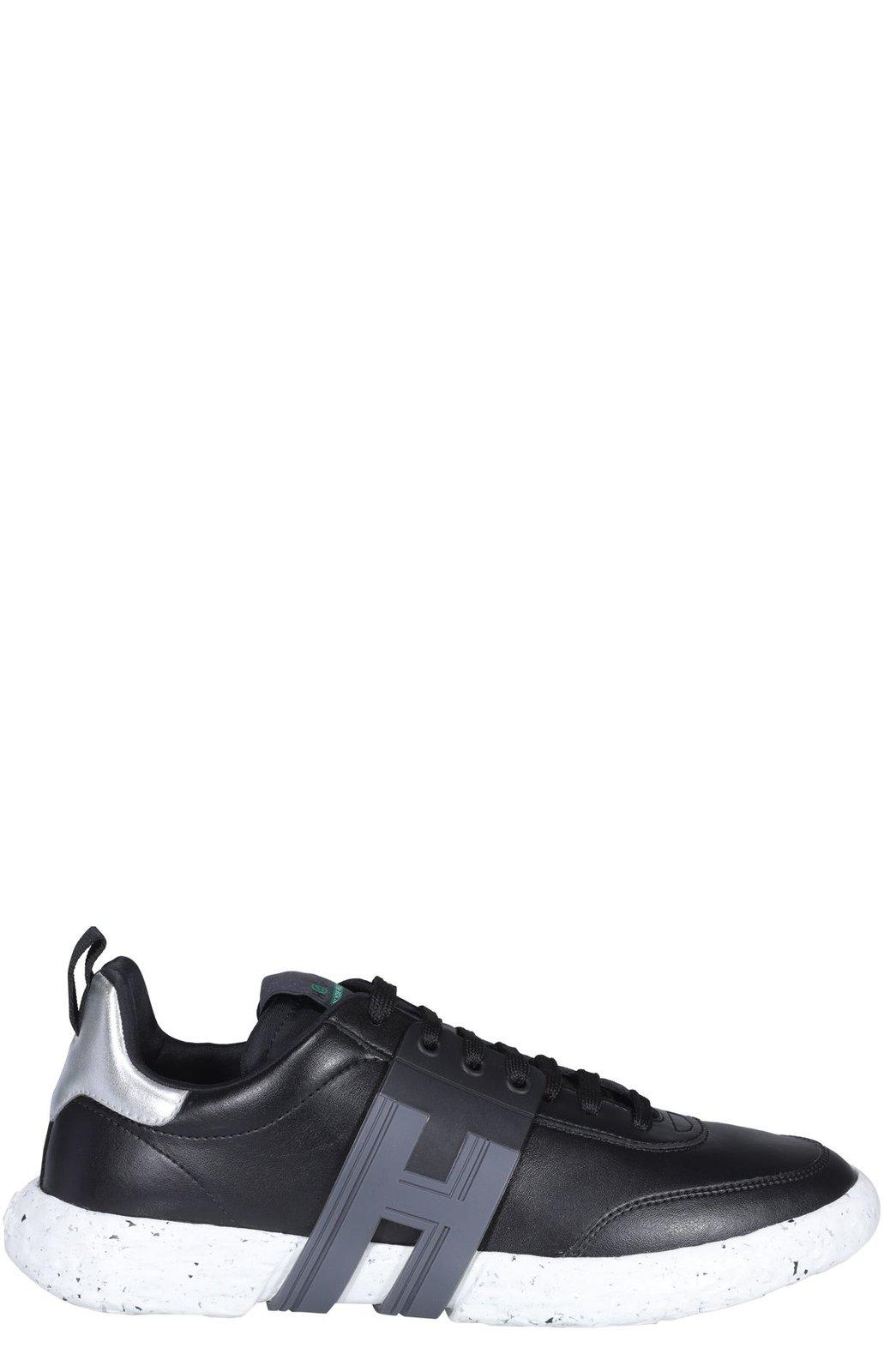 Shop Hogan H Logo Lace-up Sneakers In Black