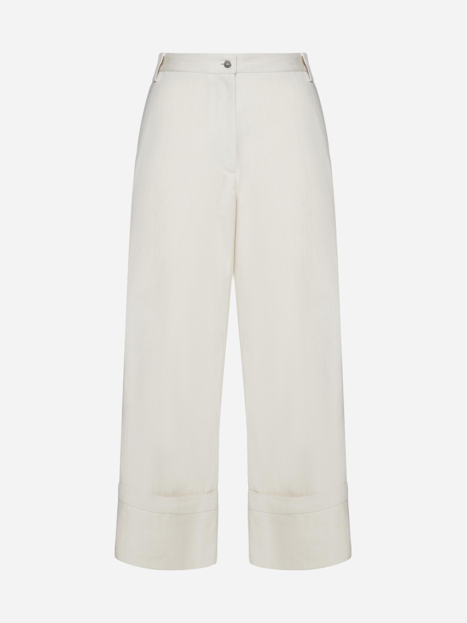 Shop Moncler Genius Flared Cropped Jeans In White