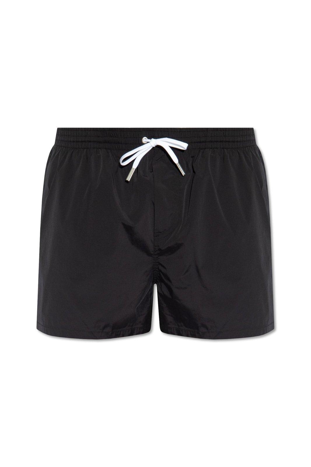 Shop Dsquared2 Drawstring Swimming Shorts In Black